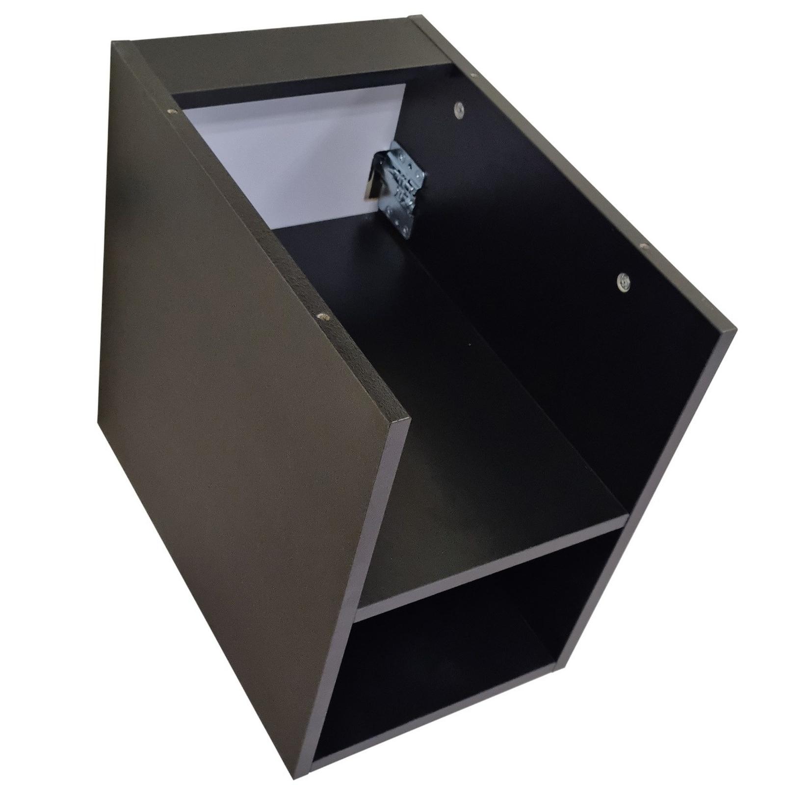 Extensie masca baie Arthema Space, cu polita, negru mat, montaj suspendat, 30 x 46 x 44 cm