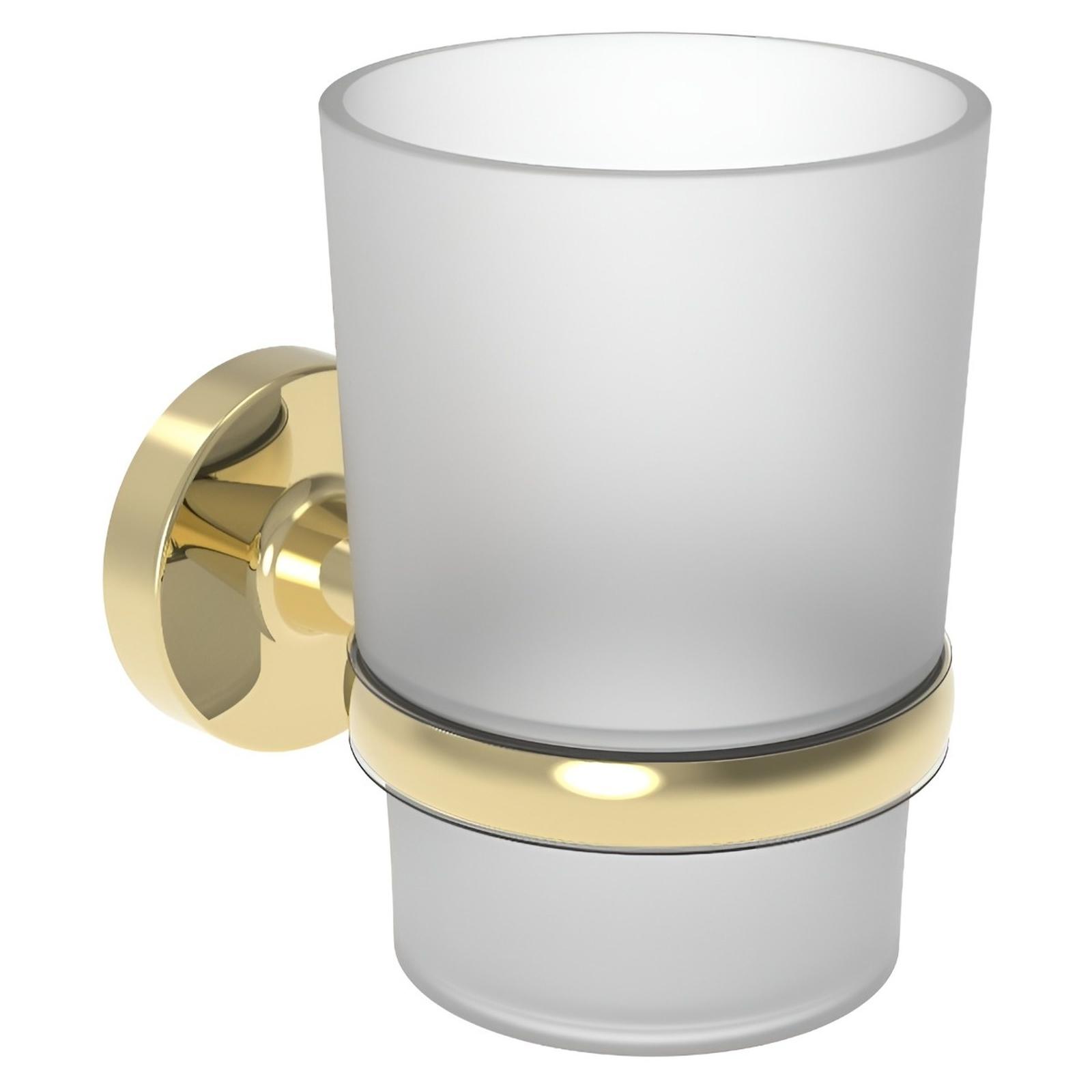 Pahar baie AC1505GO pentru igiena personala, Iobagno Alfa , metal + sticla, pe perete, auriu, 10 x 6.8 x 9.6 cm Pahar baie AC1505GO pentru igiena personala, Iobagno Alfa , metal + sticla, pe perete, auriu, 10 x 6.8 x 9.6 cm