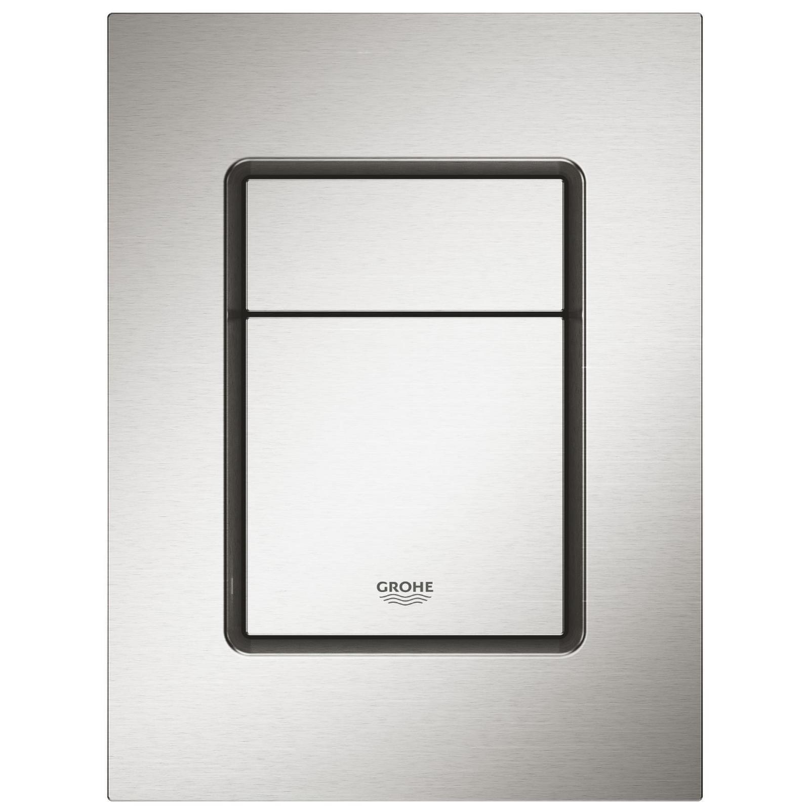 Clapeta actionare rezervor WC incastrat, Grohe Skate 37535DC0, otel, 17.2 x 13 x 1.1 cm