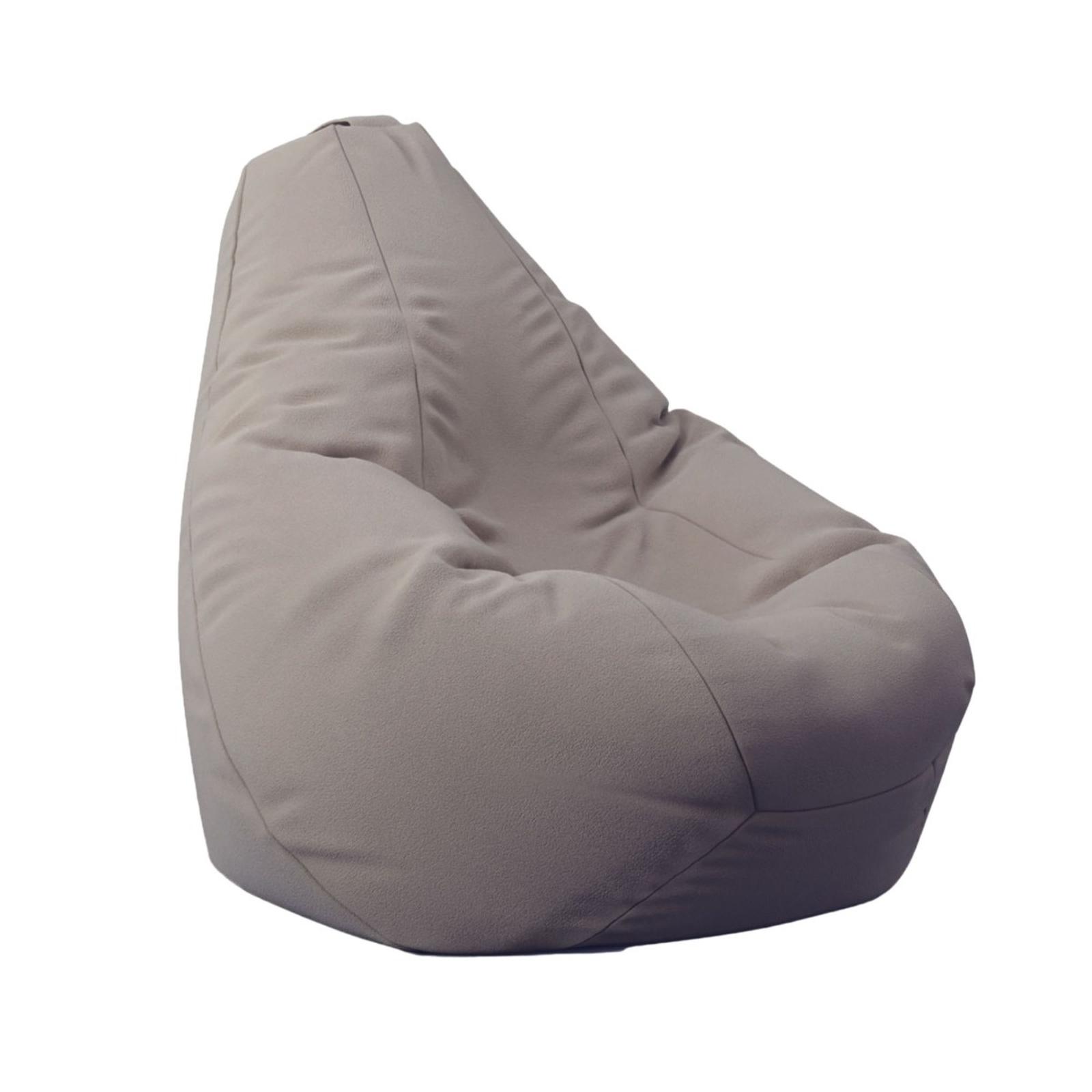 Fotoliu puf Nirvana Hobbit, material textil, gri, D70 cm Fotoliu puf Nirvana Hobbit, material textil, gri, D70 cm