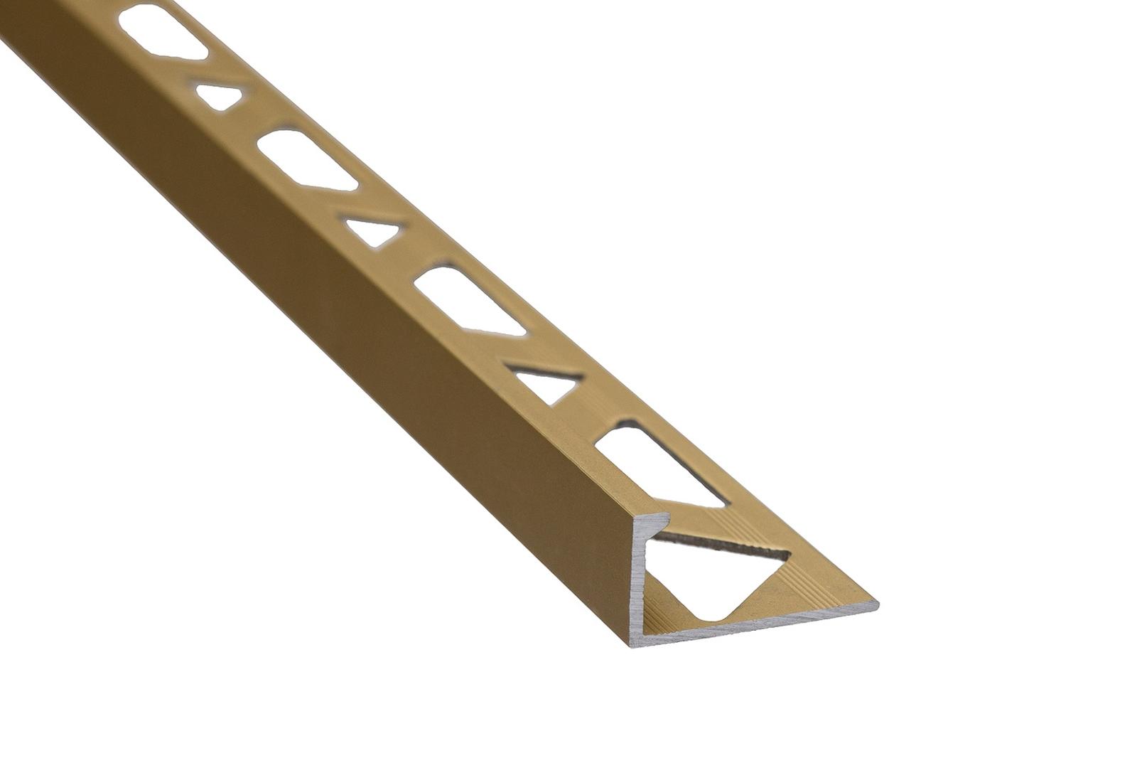 Profil aluminiu terminatie gresie si faianta, SET S51, drept, auriu, 10 x 2500 mm