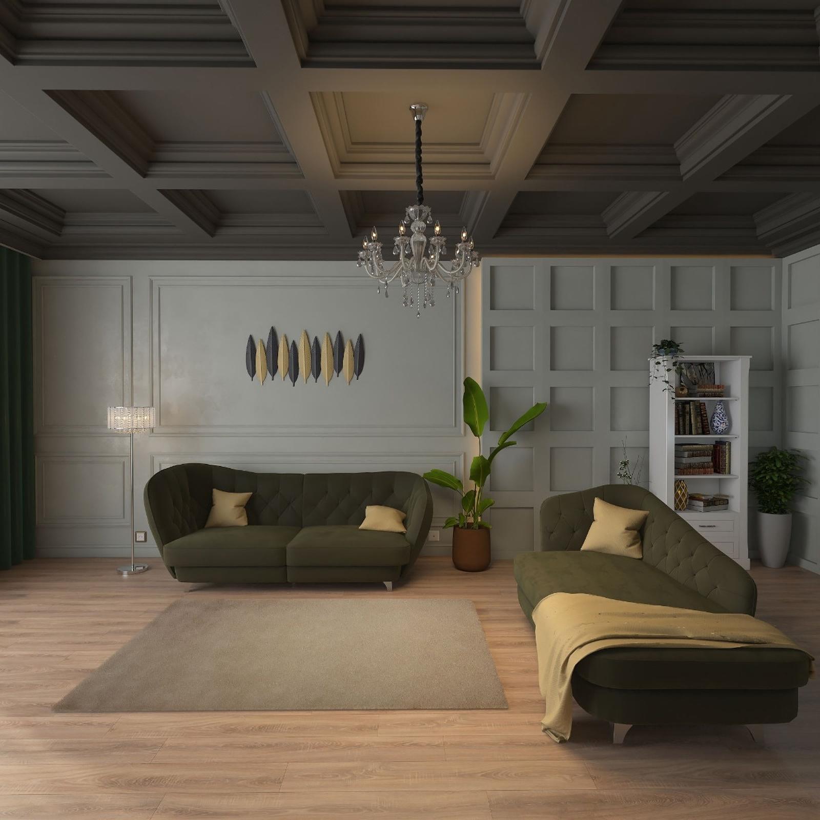 Covor living / dormitor Chip Pes 7060, 160 x 230 cm, pufos, poliester, crem, dreptunghiular