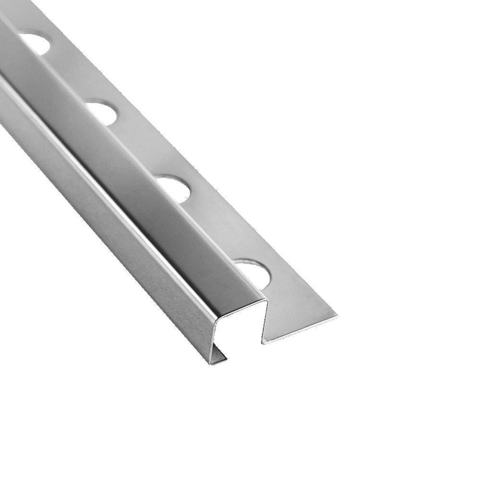 Profil inox pentru gresie si faianta Listelo, argintiu, lucios, 12 x 12 mm, 2.6 m