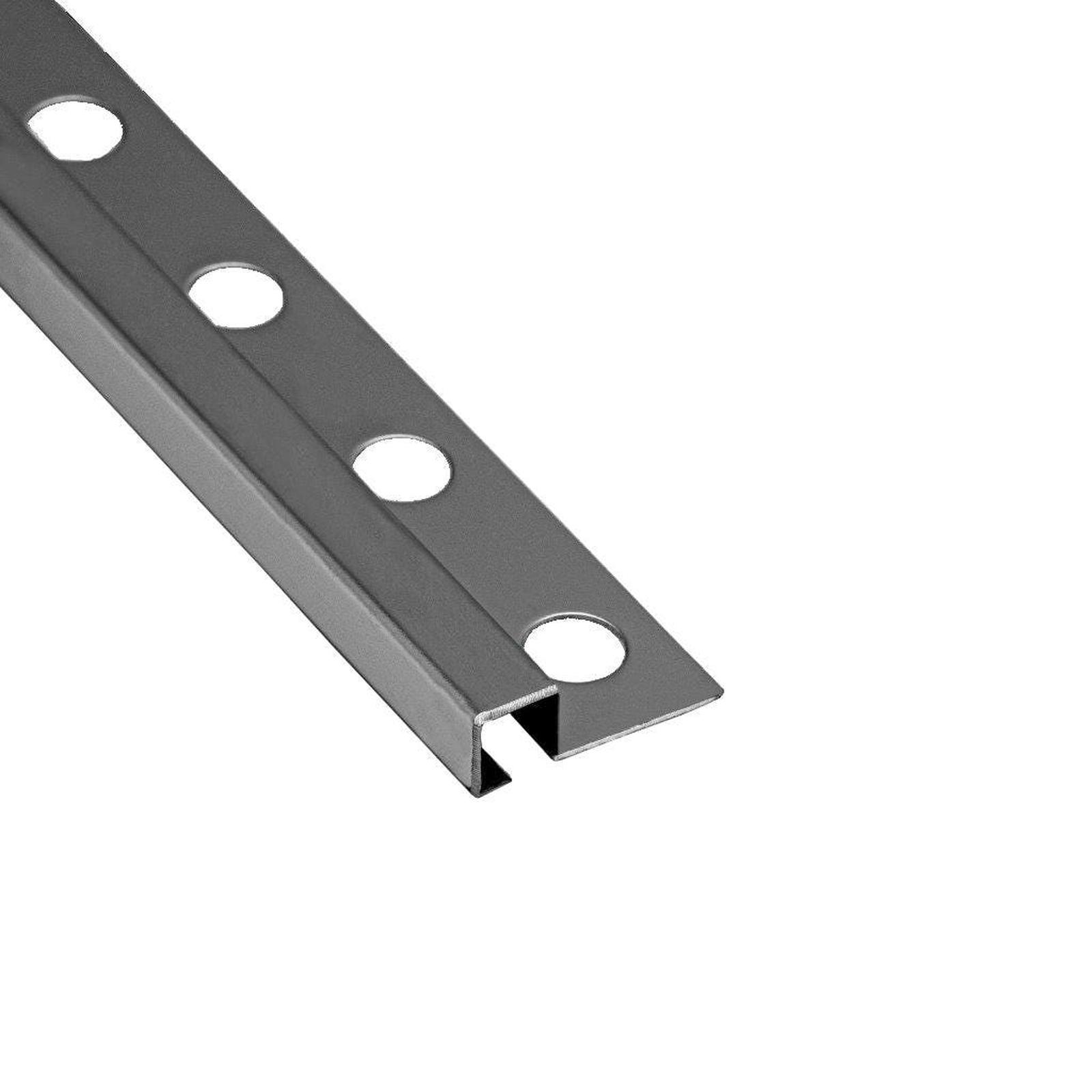 Profil inox pentru gresie si faianta Listelo, argintiu, mat, 10 x 10 mm, 2.6 m