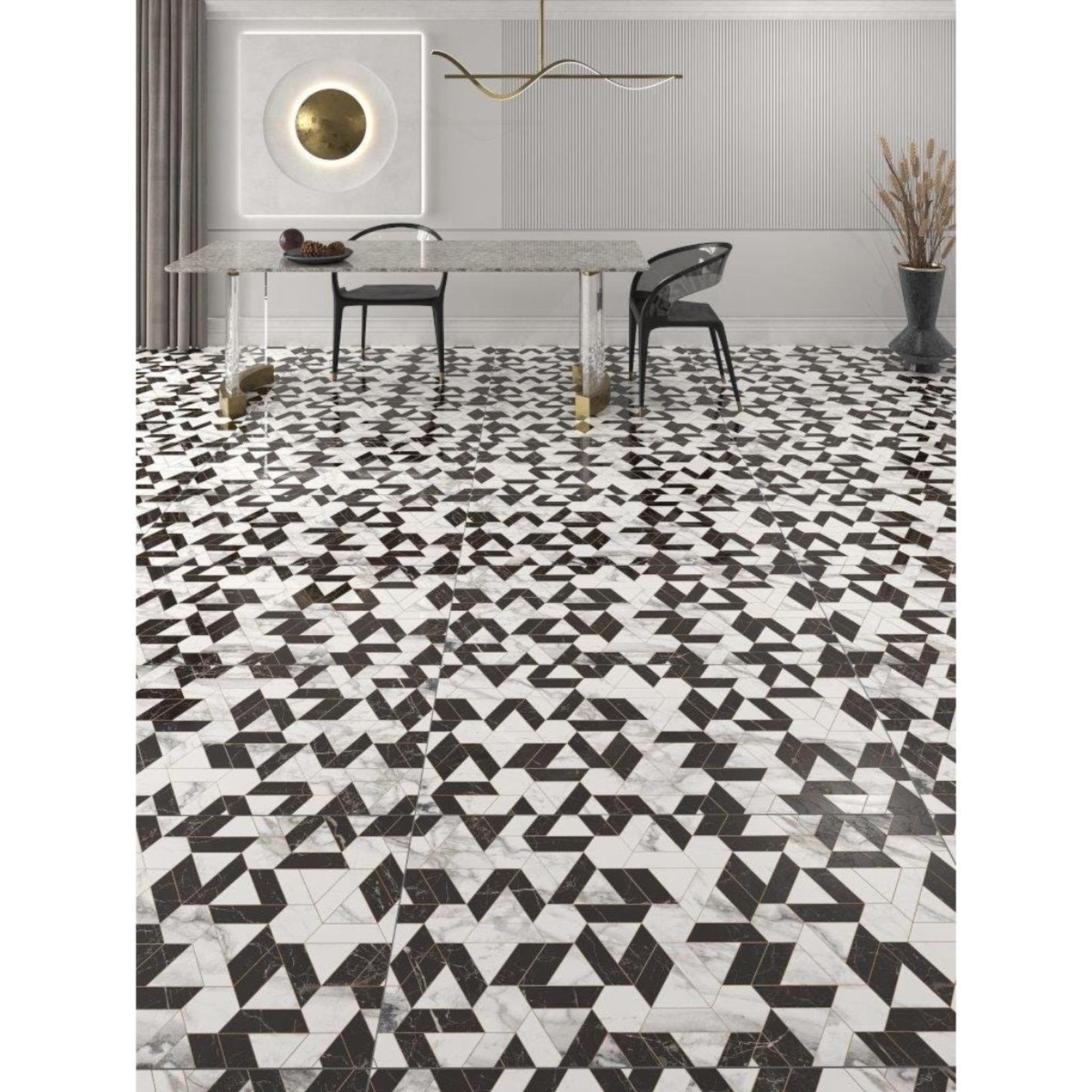 Gresie Mosaico 60 x 120 cm, negru, lucioasa, rectificata Gresie Mosaico 60 x 120 cm, negru, lucioasa, rectificata