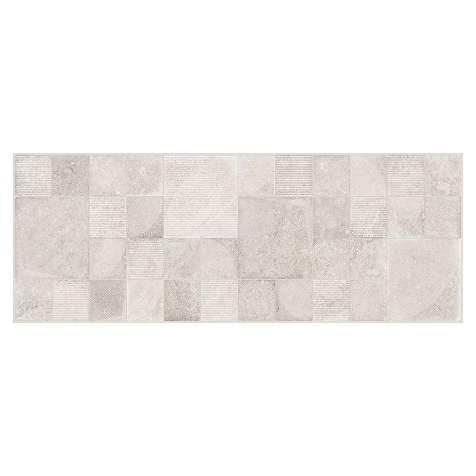Faianta Rockstone Pearl, 33.3 x 90 cm, mata, rectificata, gri, imitatie piatra
