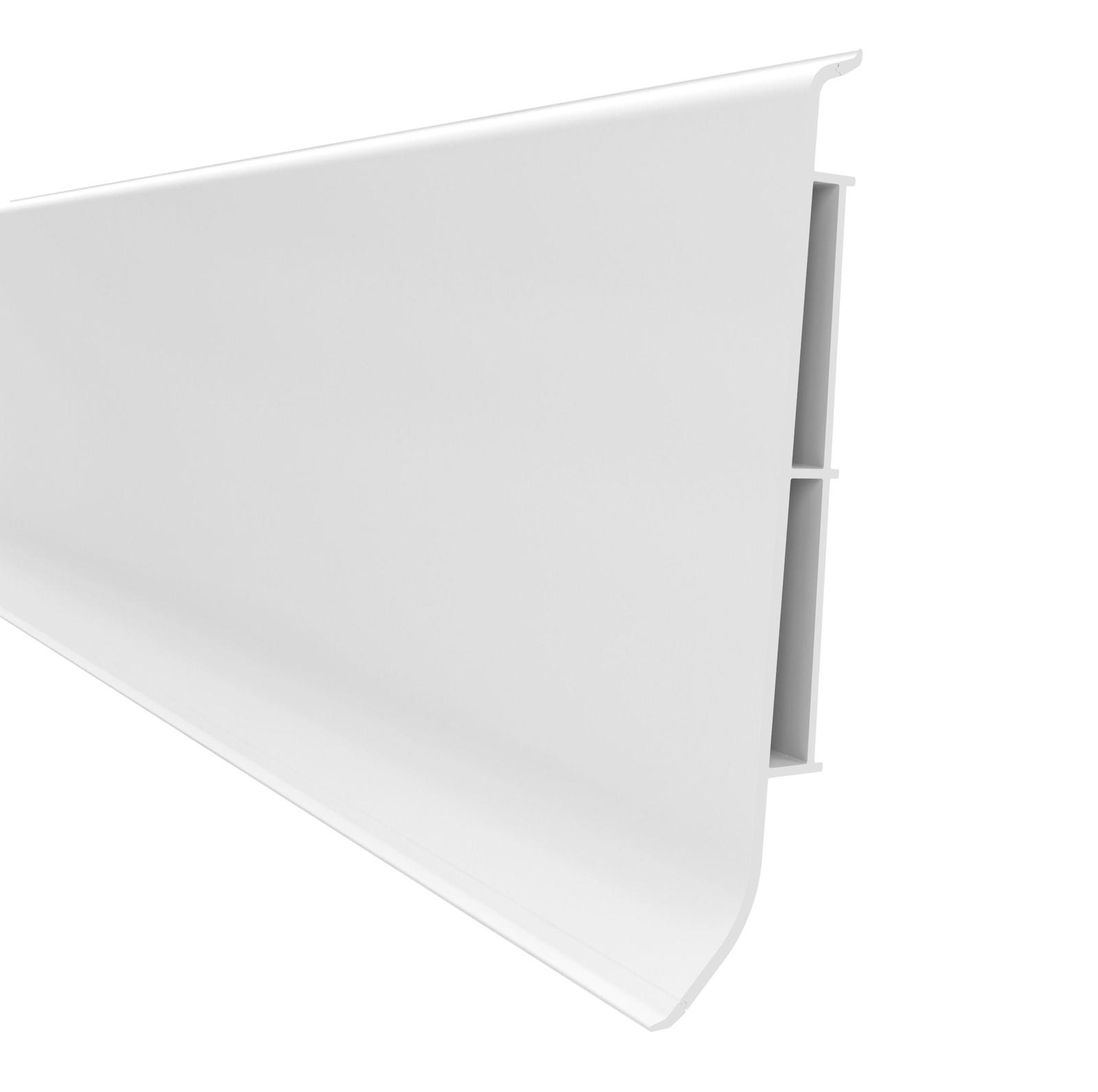 Plinta parchet PVC Vilo Linela 401, alb, 2000 x 80 x 16 mm