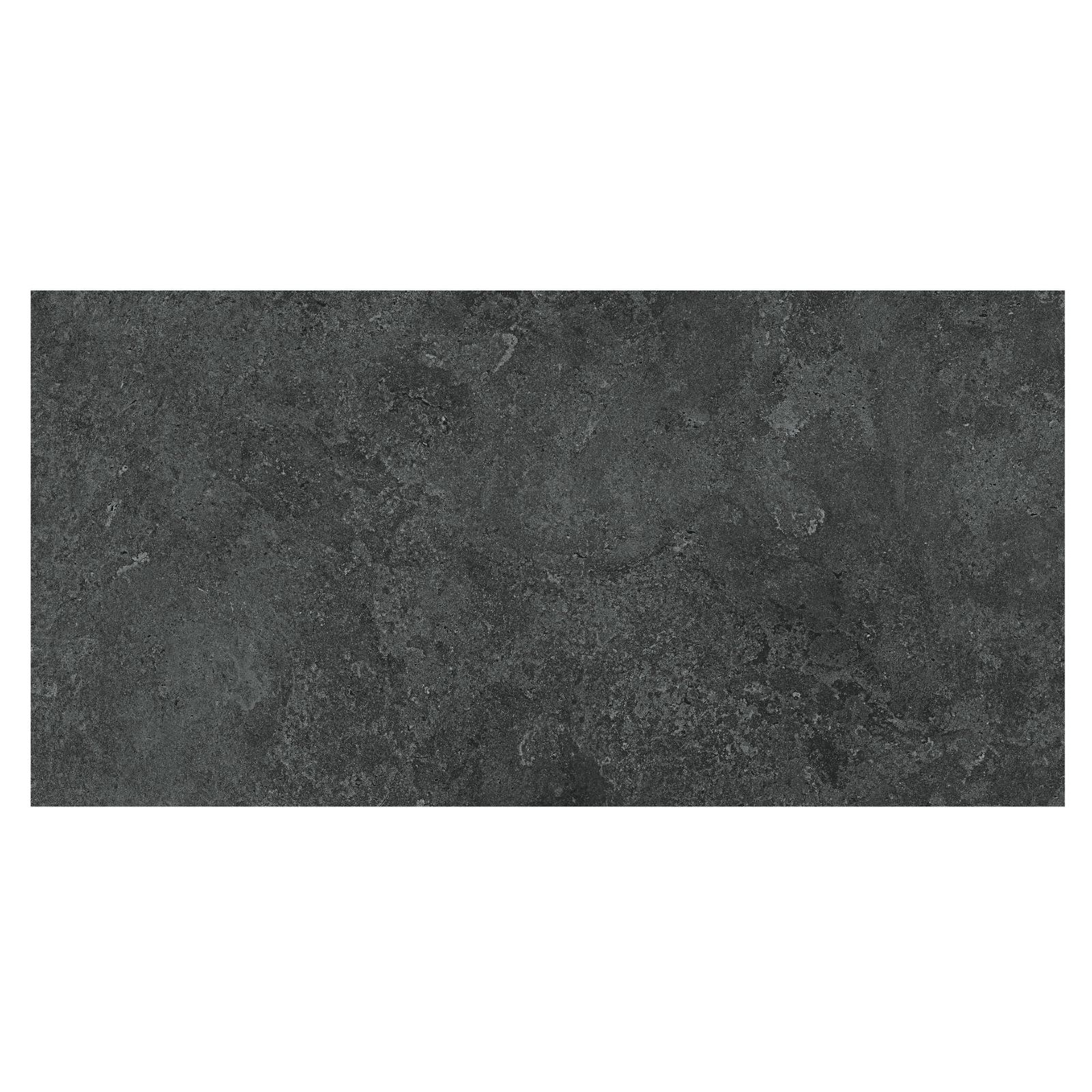 Gresie portelanata Candy Graphite, 59.8 x 119.8 cm, gri, mata, aspect piatra