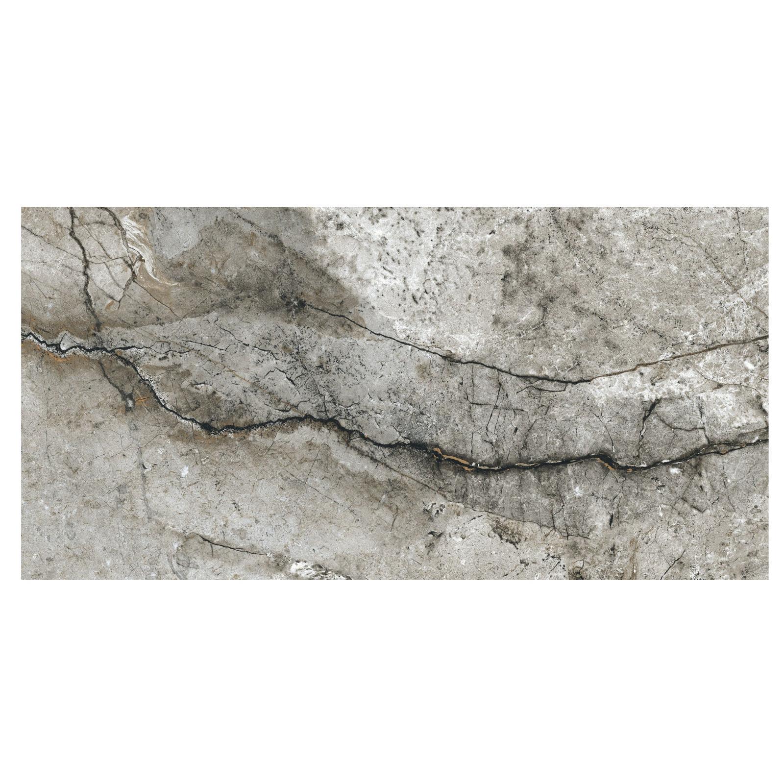 Gresie exterior / interior portelanata Marble Skin, 59.8 x 119.8 cm, gri, mata, aspect marmura