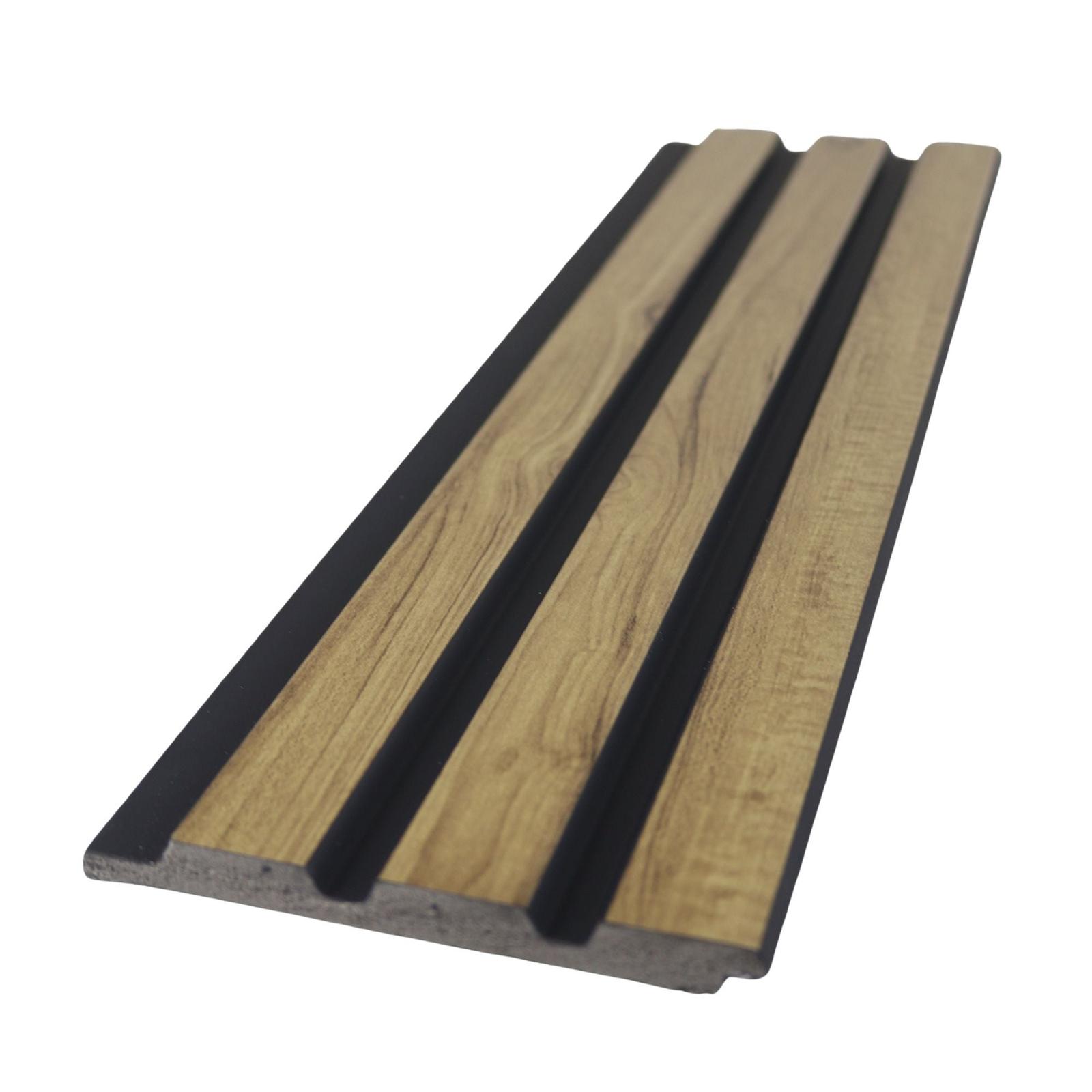 Riflaj decorativ tip panou, polistiren extrudat, Power Ray AM1315, maro, 2700 x 120 x 12 mm