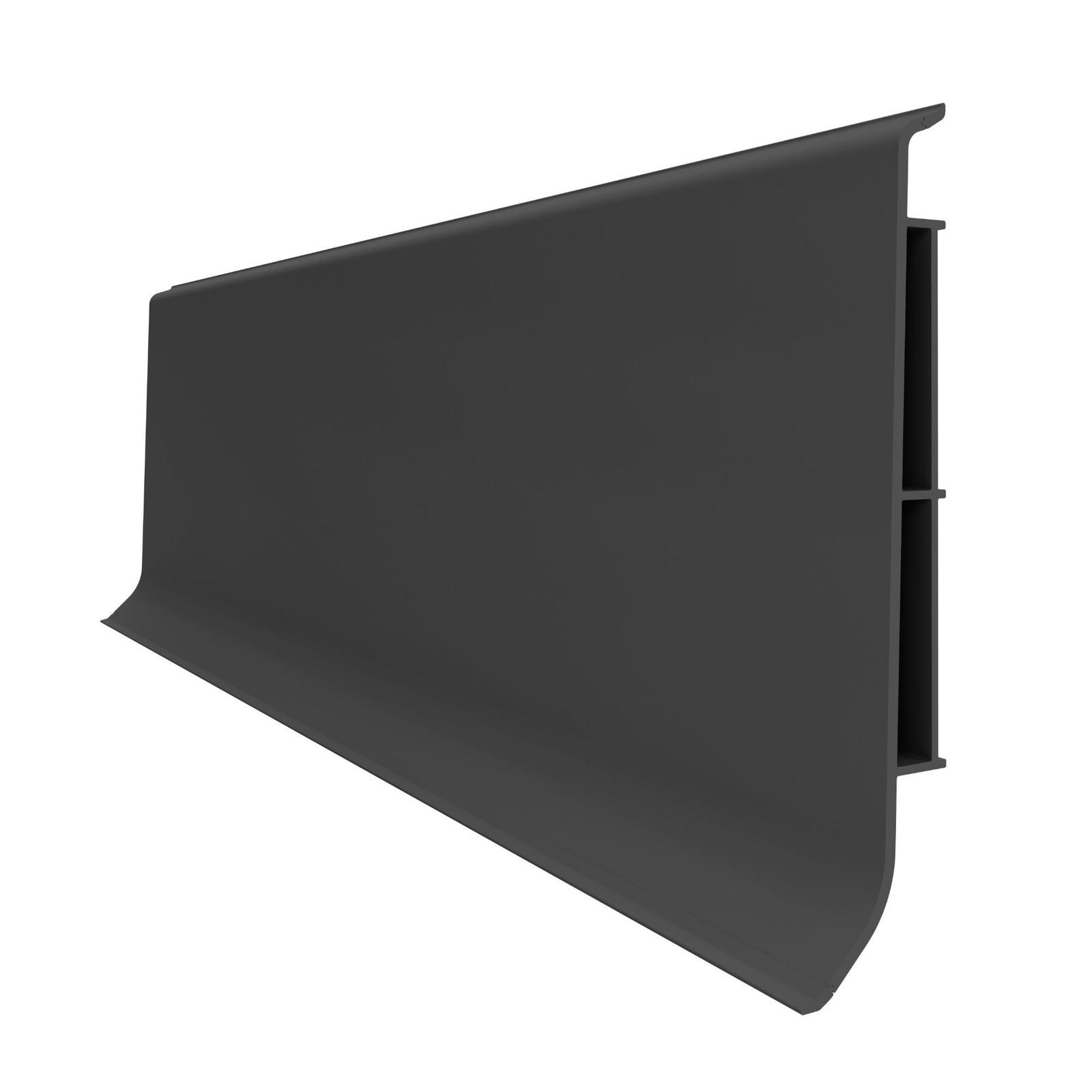 Plinta parchet PVC Vilo Linela 415, antracit, 2000 x 80 x 16 mm