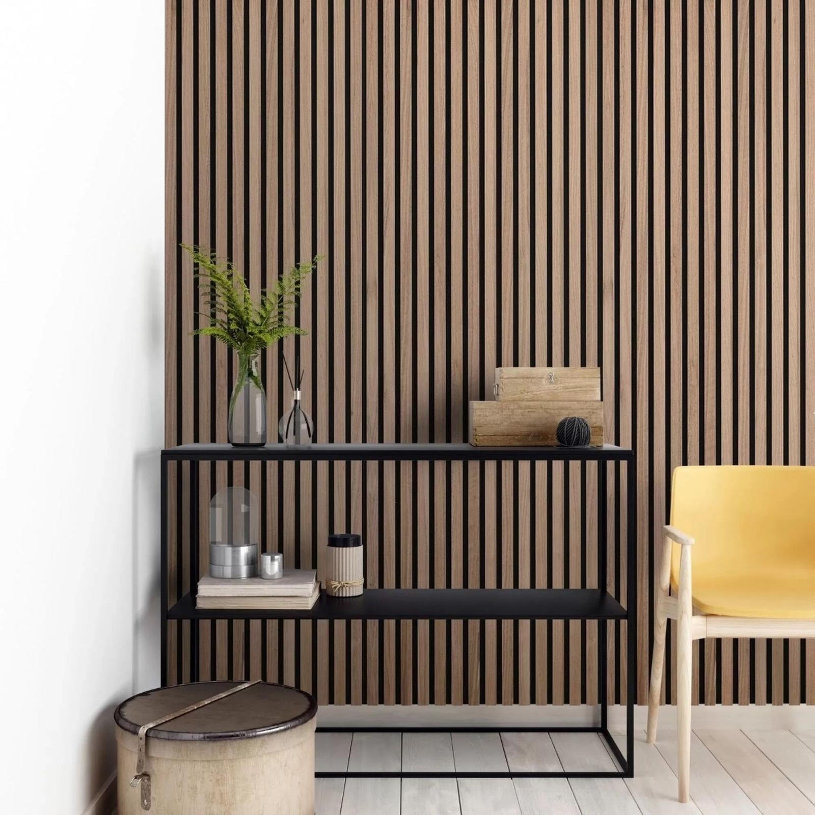 Riflaj decorativ Unic Spot tip panou acustic, MDF, nuc, 2400 x 600 x 21 mm Riflaj decorativ Unic Spot tip panou acustic, MDF, nuc, 2400 x 600 x 21 mm