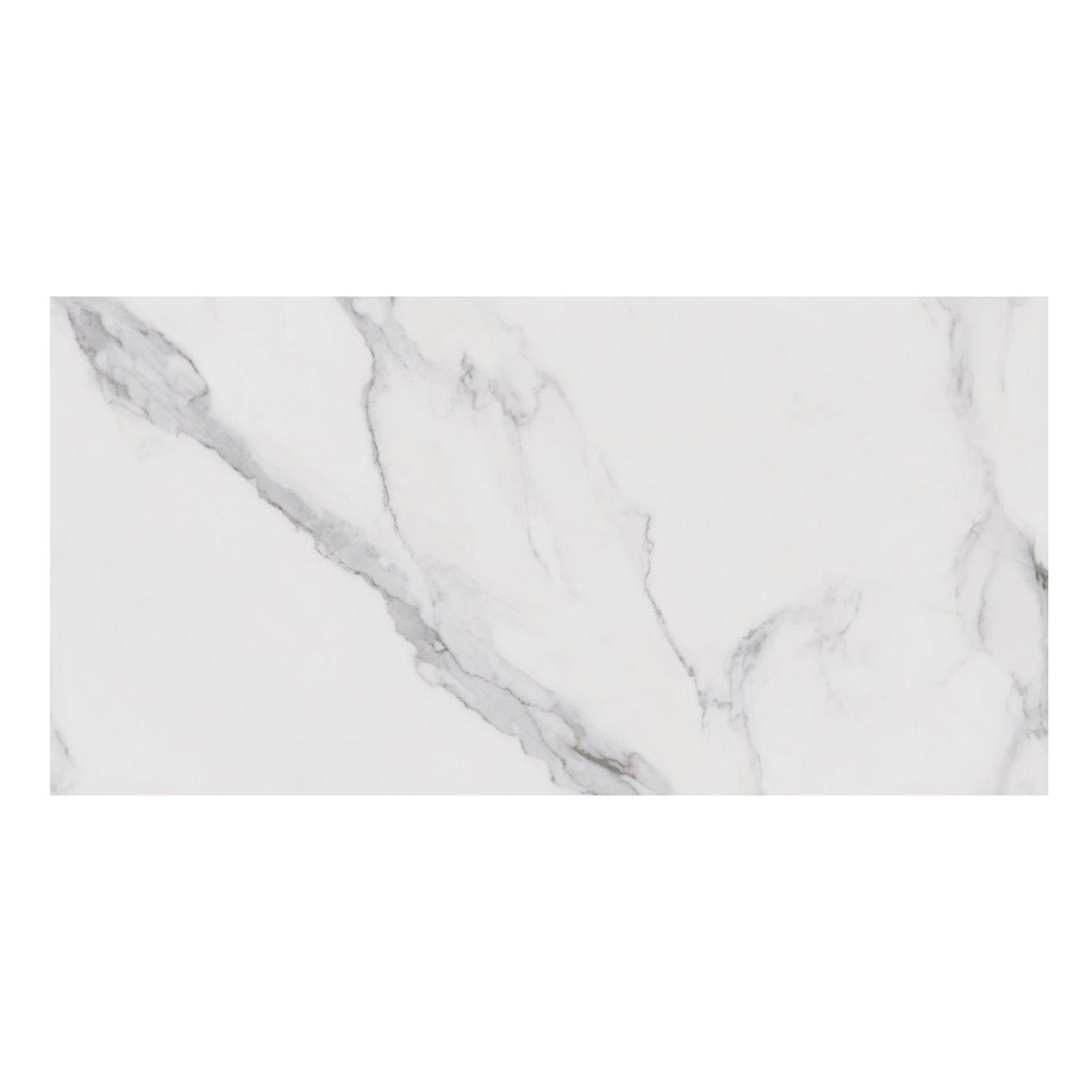 Gresie exterior/interior portelanata Godina White, 60 x 120 cm, alb, mata, rectificata, aspect marmura