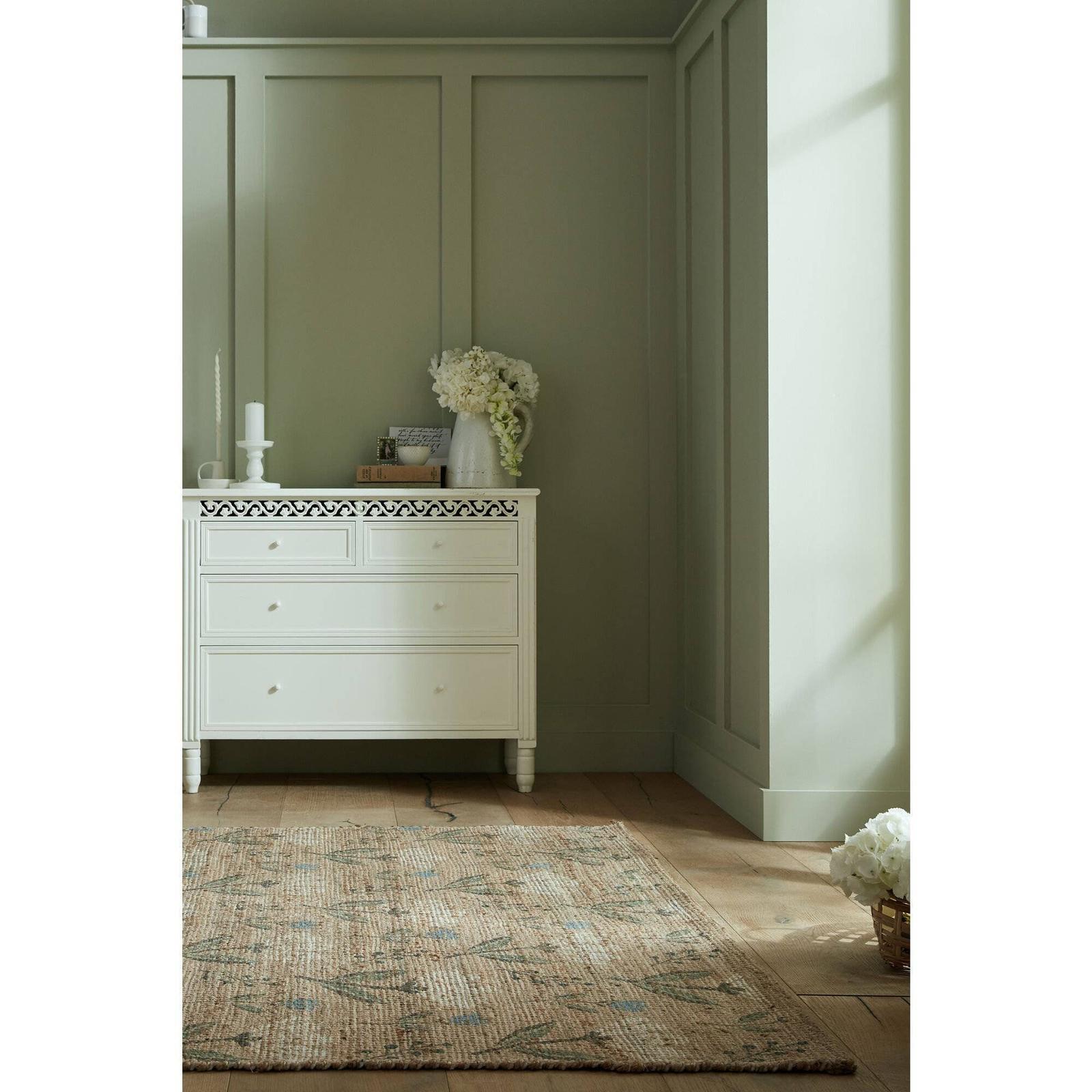Covor Flair Rugs Arriana Jute Floral, 200 x 290 cm, floral, iuta, maro + bej, dreptunghiular
