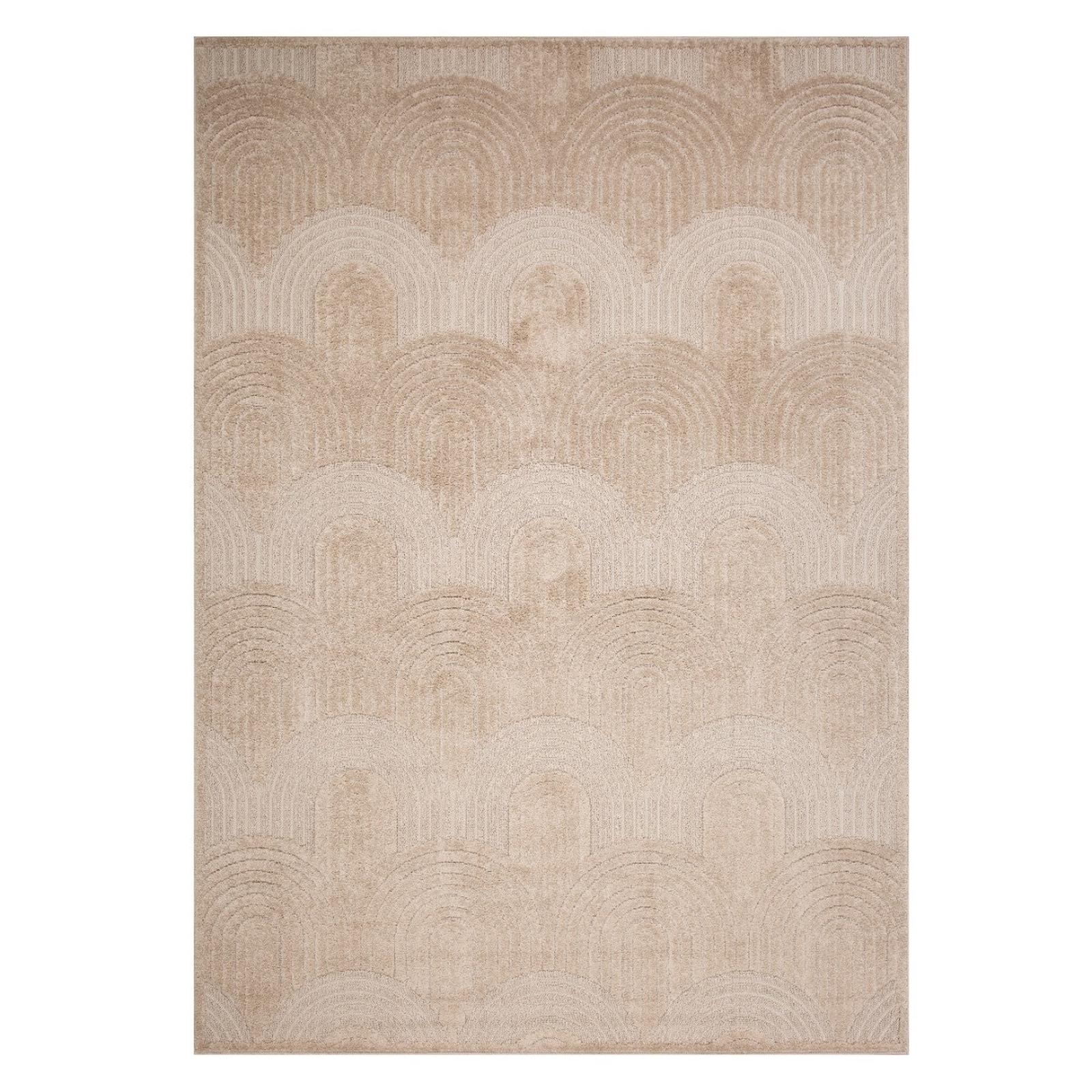 Covor living / dormitor Oriental Weavers Chiara 85002-A8K-J, 80 x 120 cm, 3D, polipropilena, bej, dreptunghiular