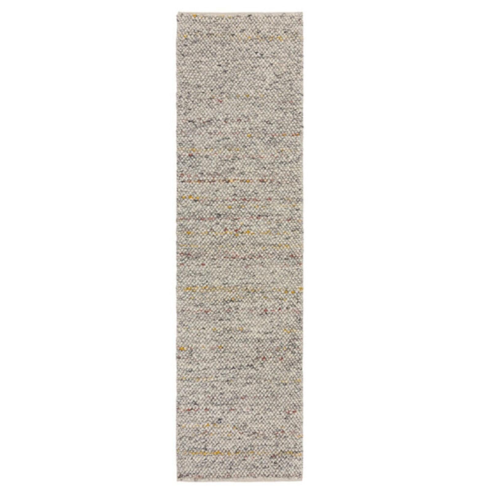 Traversa Flair Rugs Minerals, modern, 60 x 230 cm, lana + poliester, alb + negru + galben, dreptunghiulara