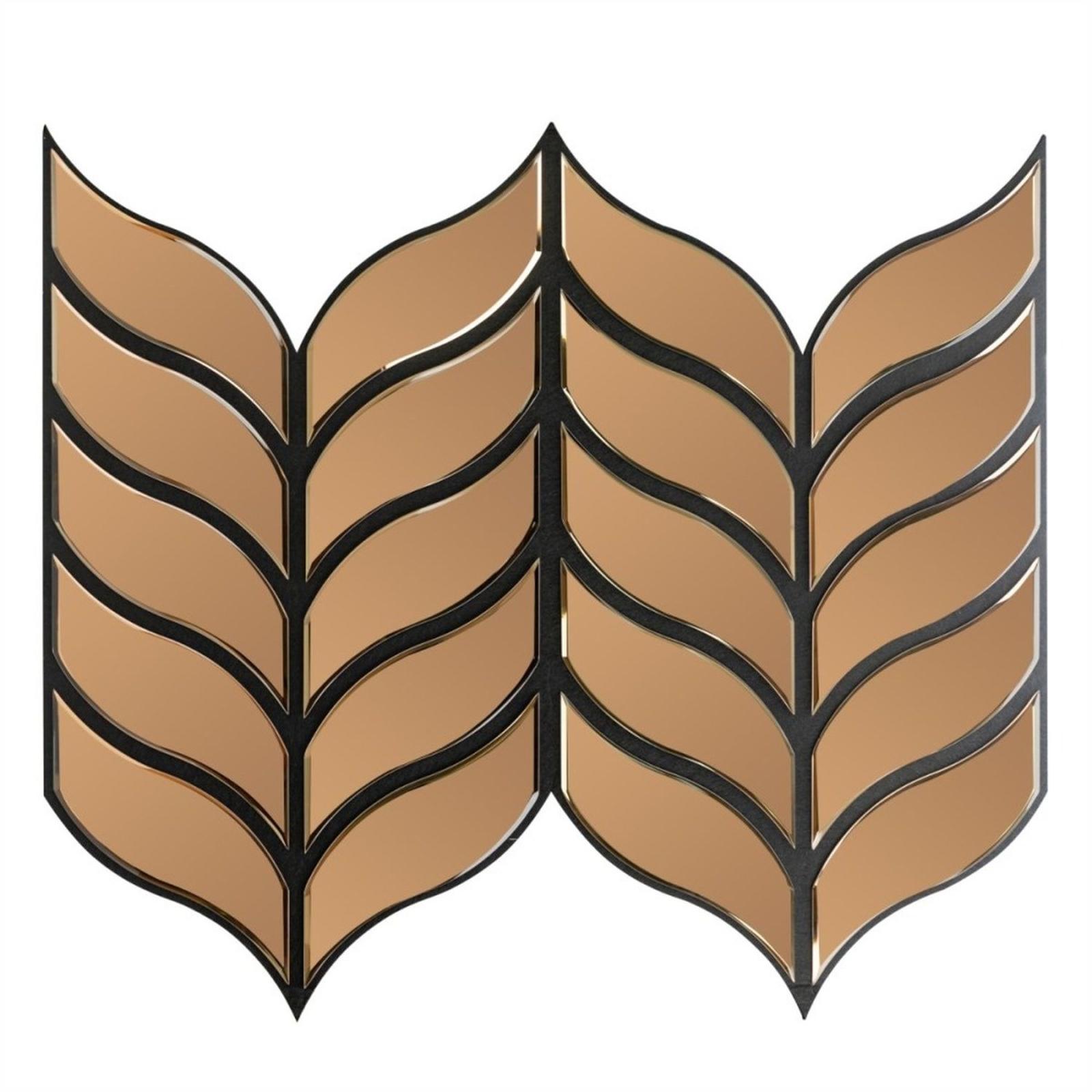 Riflaj decorativ tip panou acustic, sticla + pasla, Naimeed D6778, maro, 900 x 800 x 12 mm Riflaj decorativ tip panou acustic, sticla + pasla, Naimeed D6778, maro, 900 x 800 x 12 mm