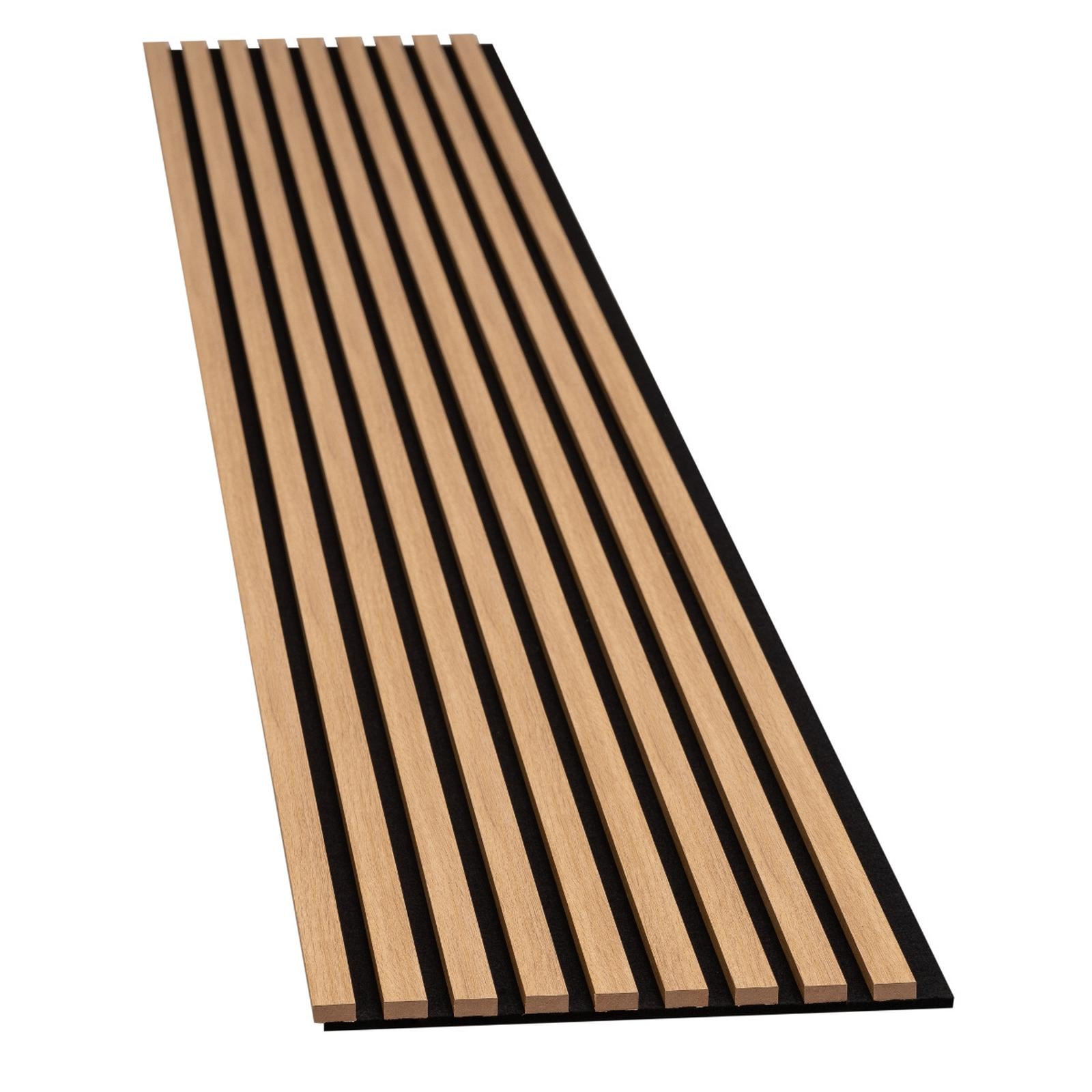 Riflaj decorativ tip panou acustic, MDF, Set 085, stejar saragossa, 2600 x 400 x 20 mm Riflaj decorativ tip panou acustic, MDF, Set 085, stejar saragossa, 2600 x 400 x 20 mm