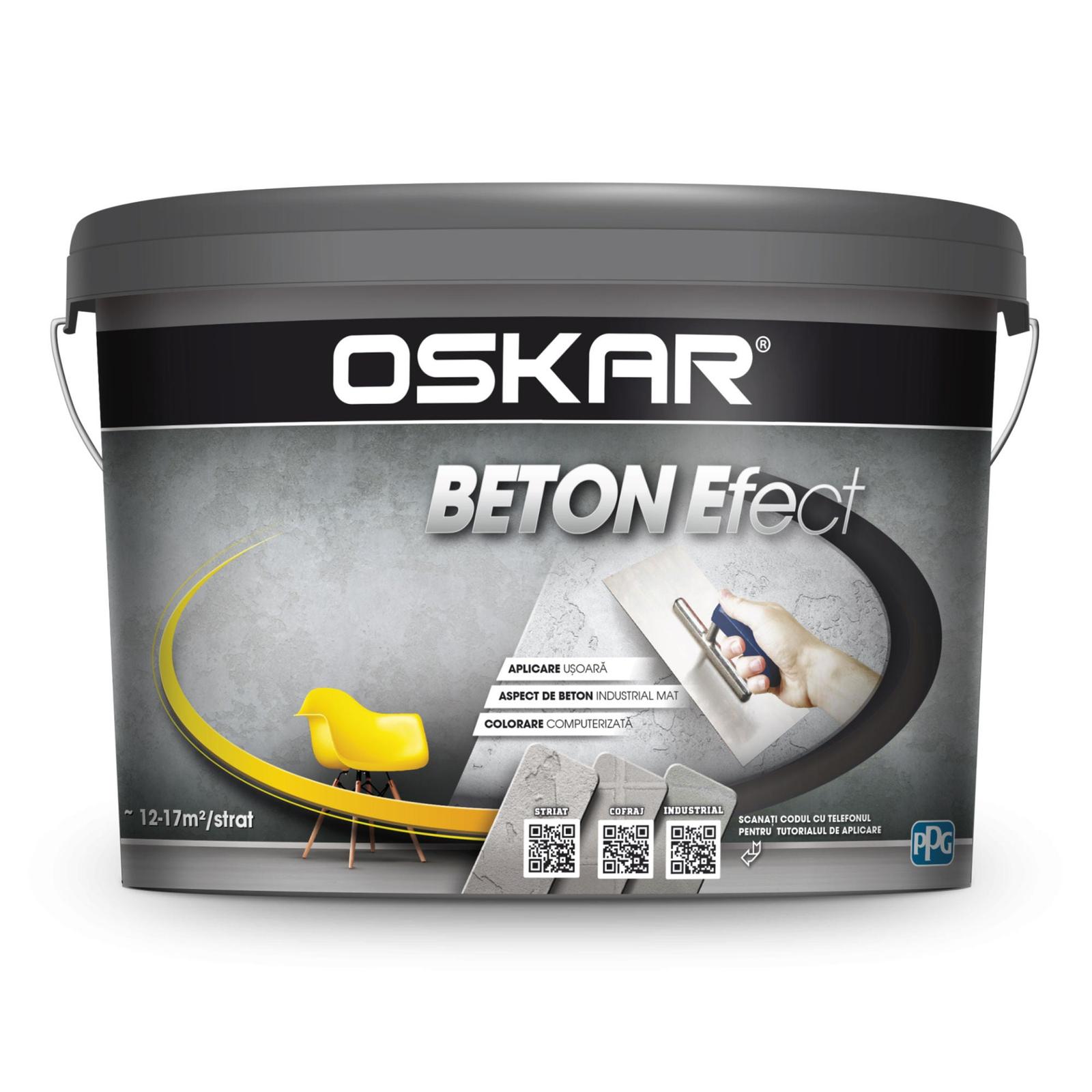 Vopsea OSKAR Beton Efect, decorativa cu efect de beton industrial, , 10 L