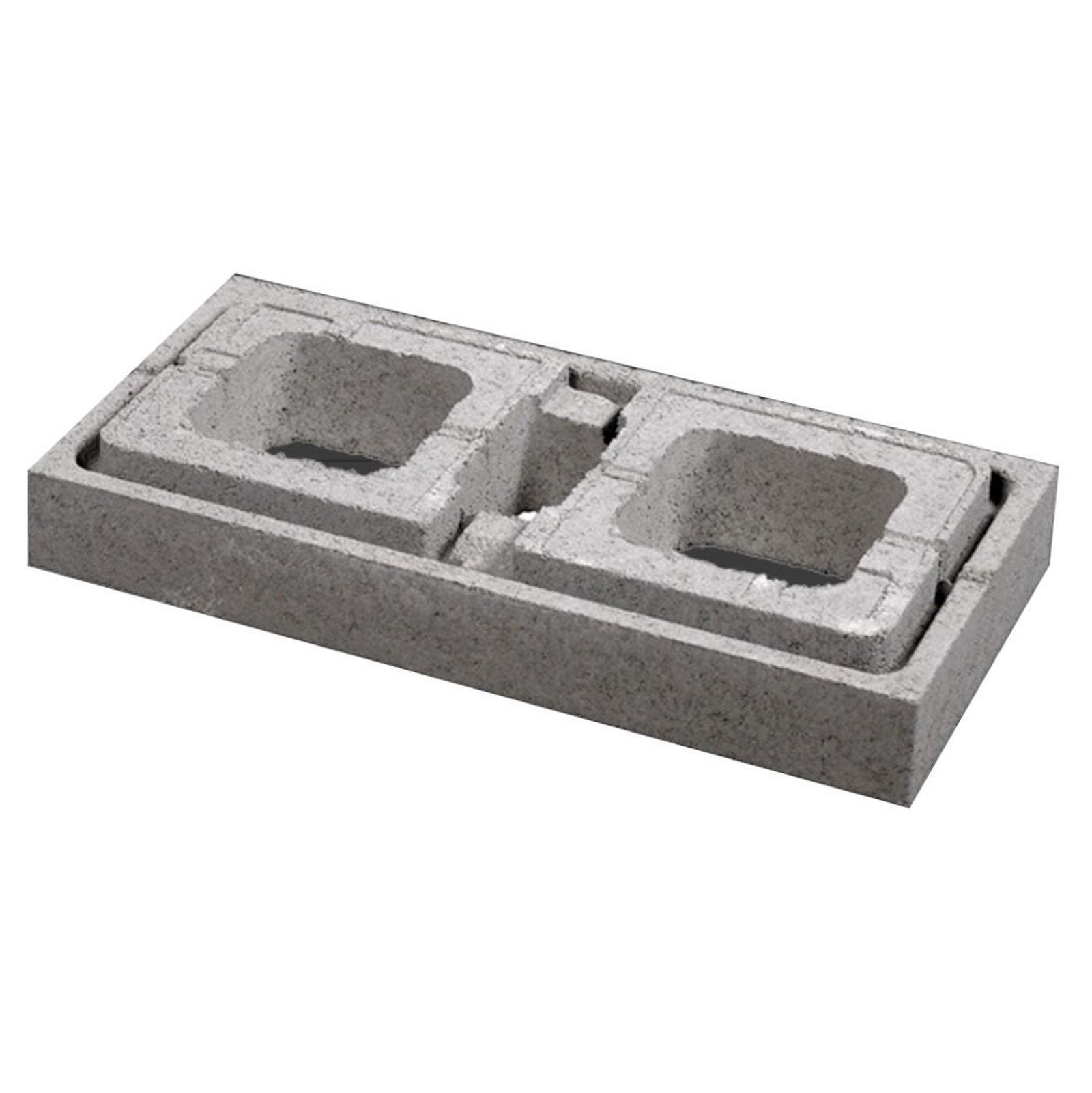 Element gard Modulo beton, negru, 600 x 300 x 90 mm
