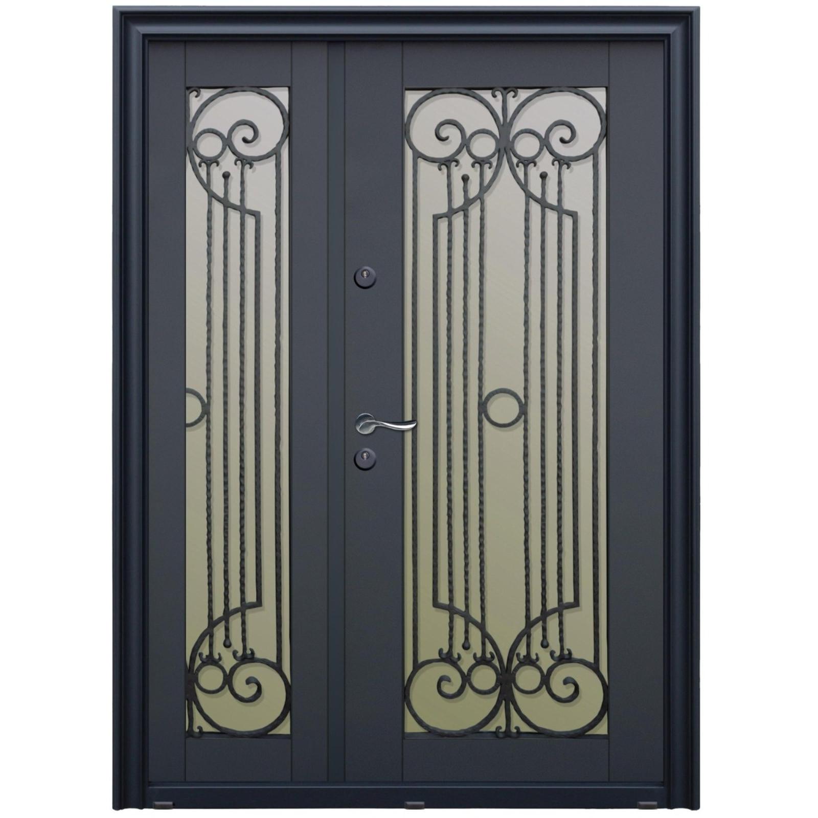 Usa metalica pentru exterior Tracia Hera, dreapta, gri antracit RAL 7016, 140 x 205 cm + accesorii