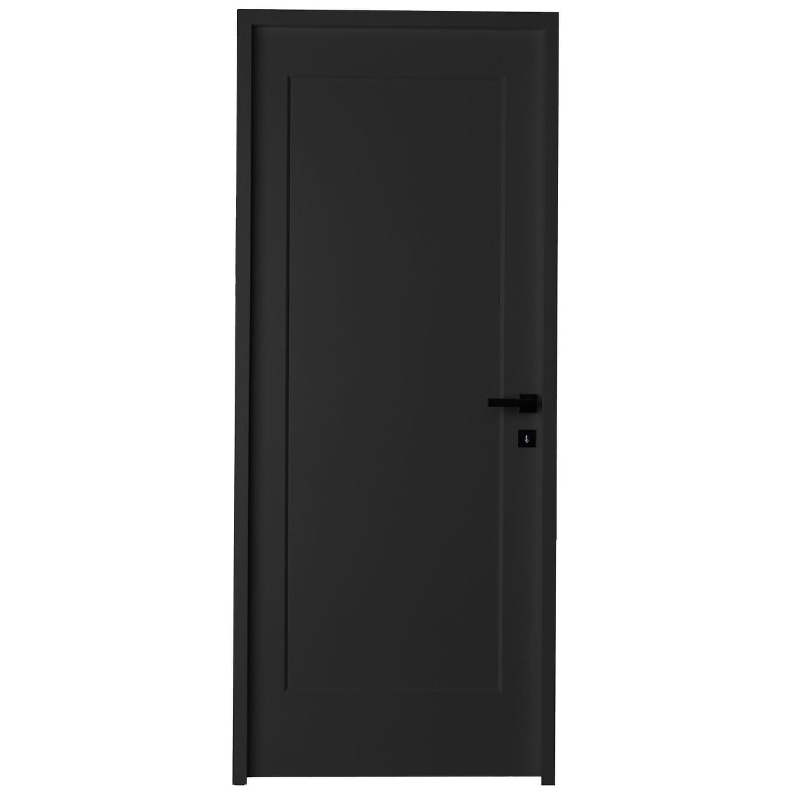 Usa de interior din lemn, Tabula Nordoor, dreapta, negru, 75.5 x 205 cm