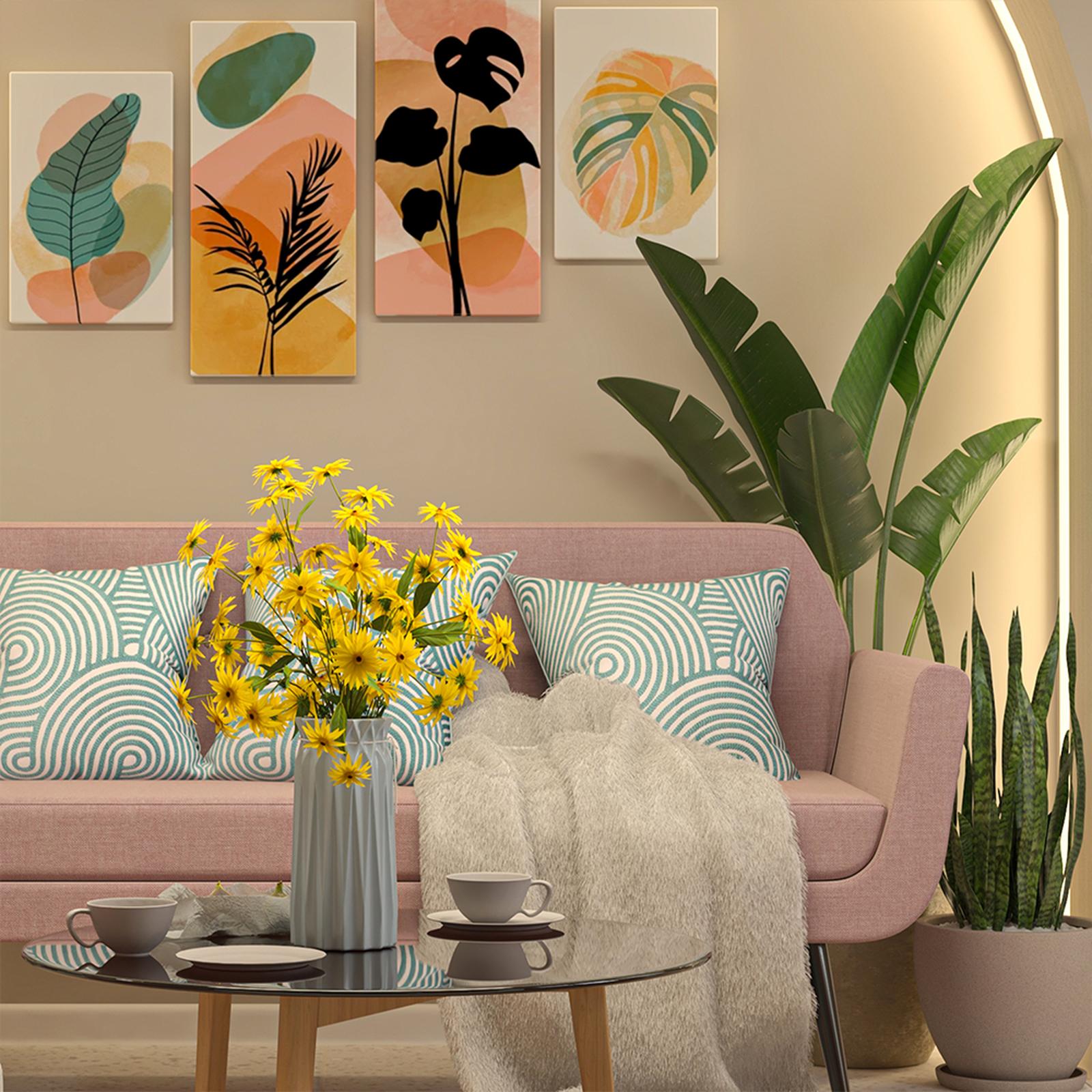 Tablou canvas Plant, 4Decor, DE0200, panza + sasiu lemn, 70 x 120 cm