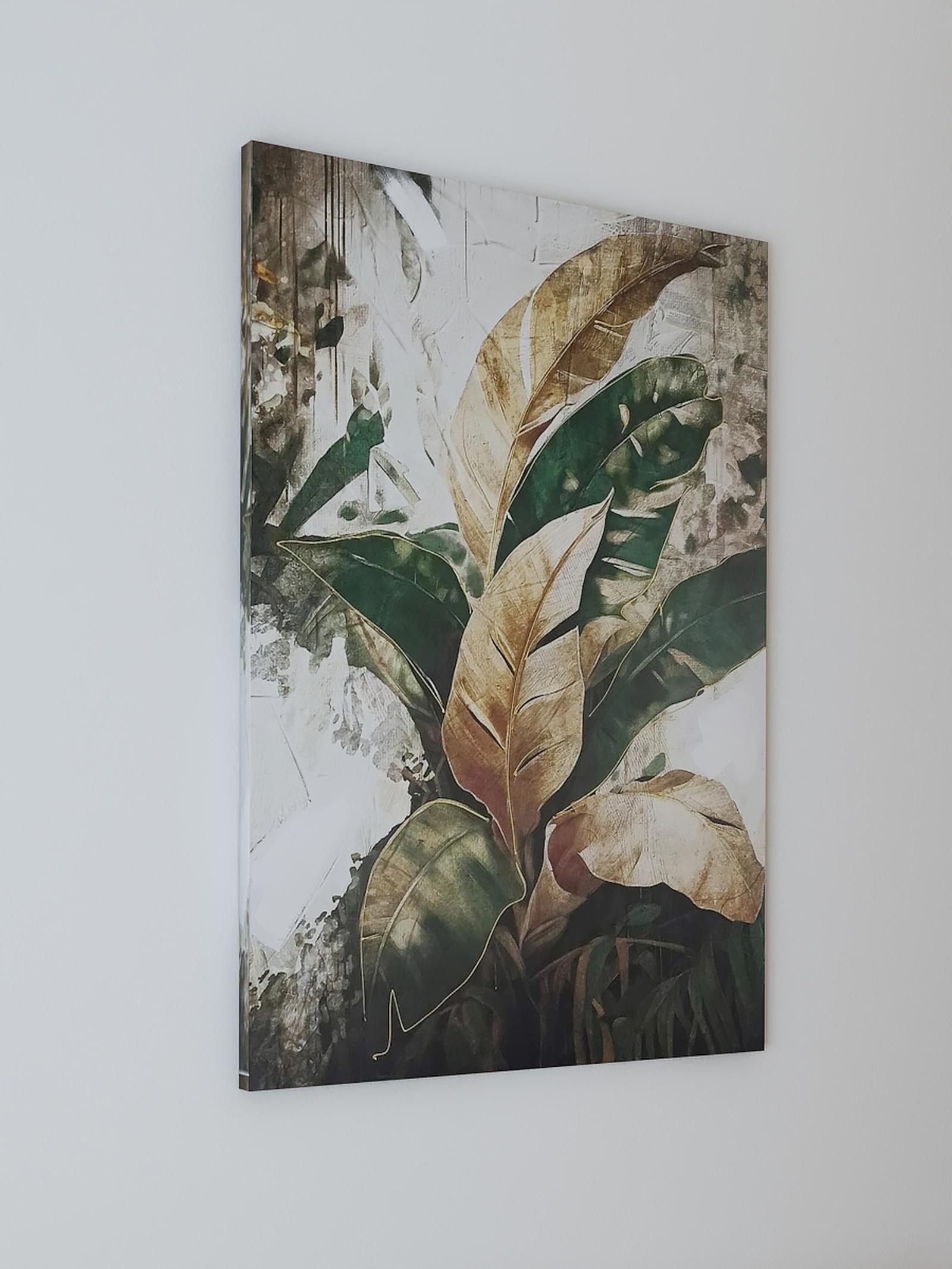 Tablou canvas Green Styler, standard, efect 3D, panza + sasiu MDF, 100 x 70 cm