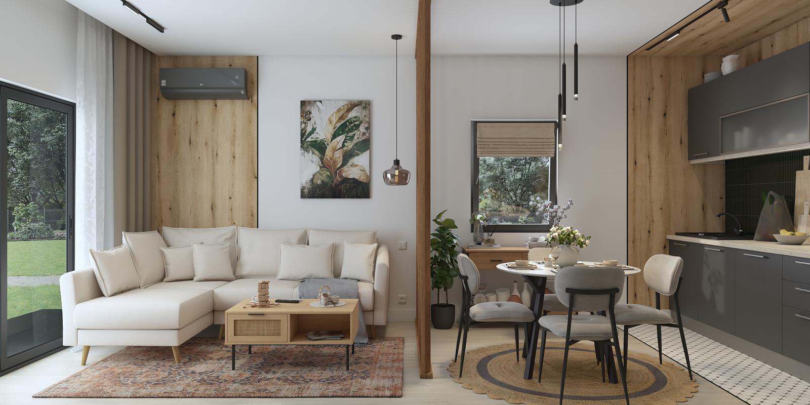 Model amenajare bucătărie stil modern charm