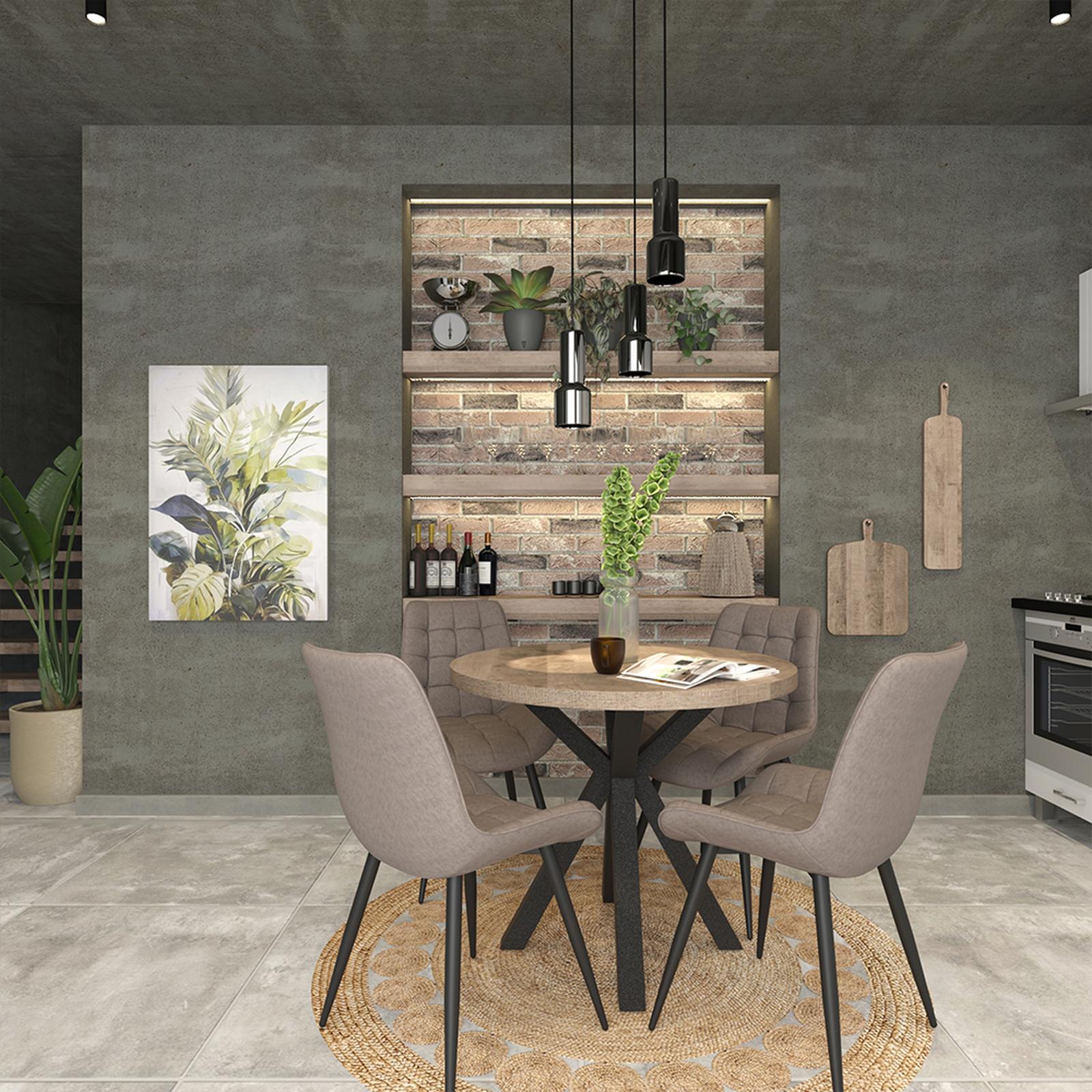Gresie portelanata Lugano Gris, 80 x 80 cm, gri, lucioasa, rectificata, aspect marmura