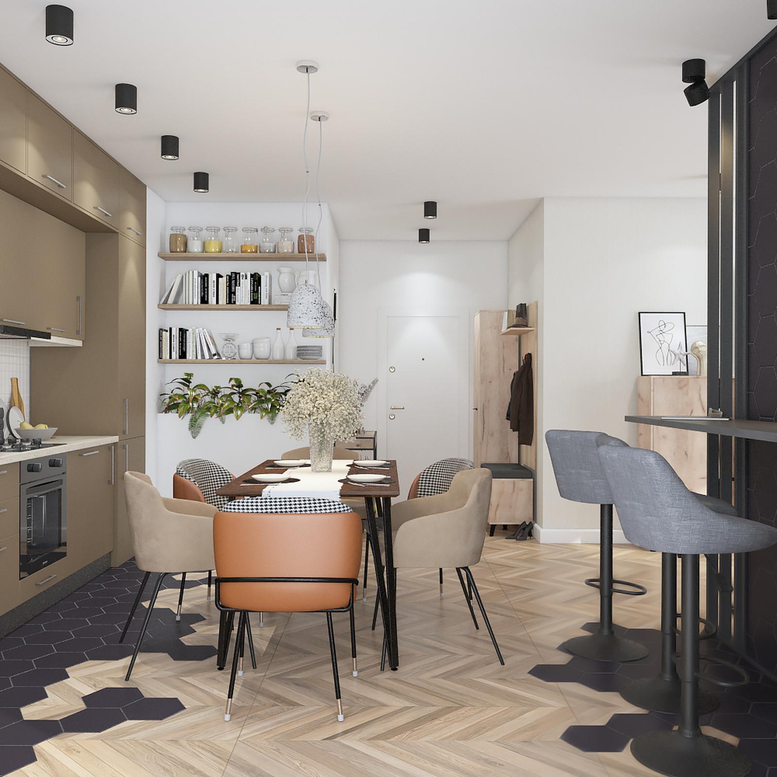 Model amenajare bucătărie stil modern modern touch