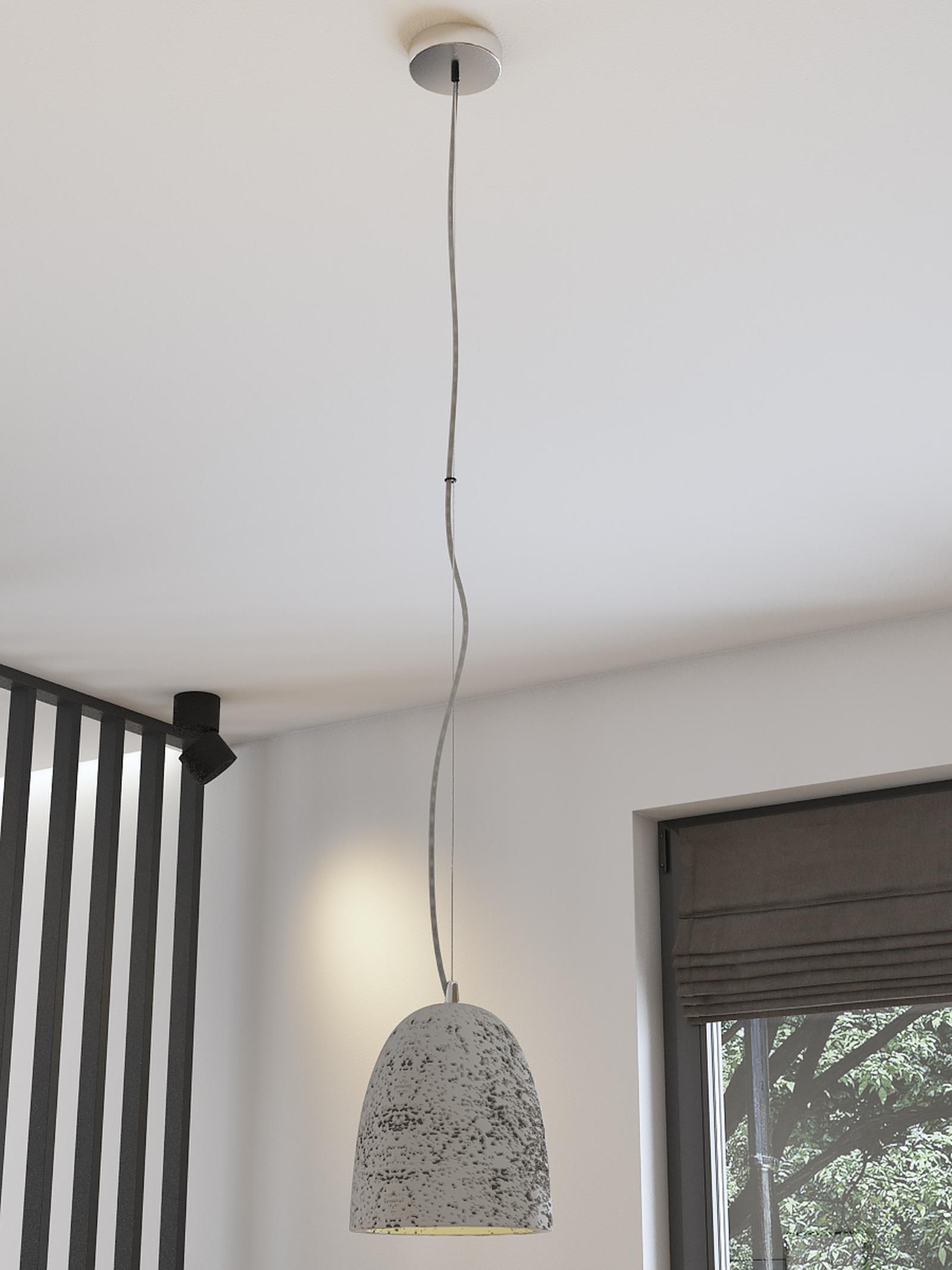 Suspensie Gypsum 6856, 1 x E27, gri, clasica