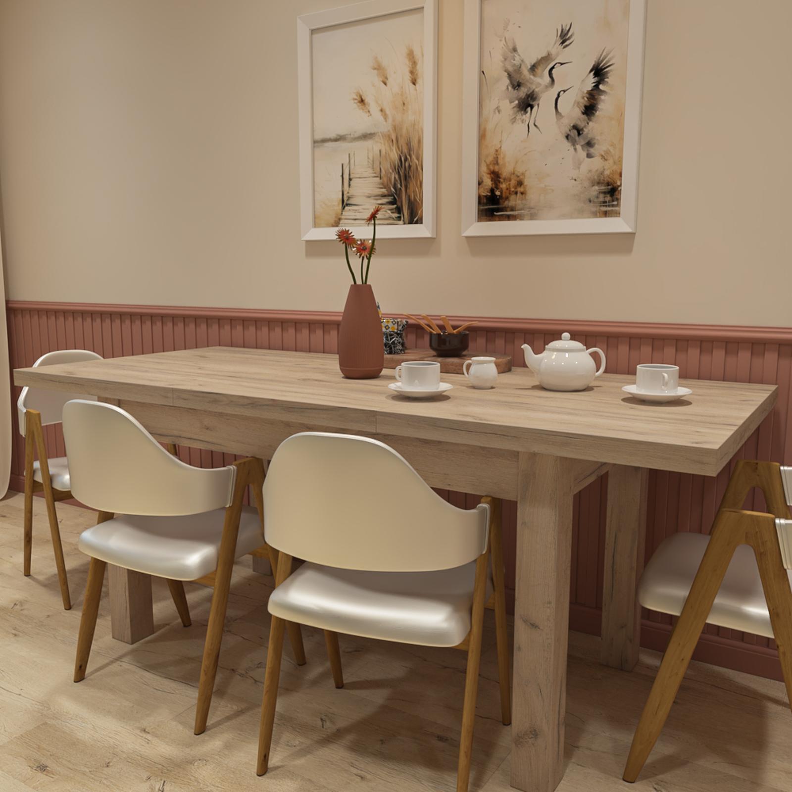 Masa Consuela, extensibila  6 persoane 134 / 186 x 80 x 76 cm