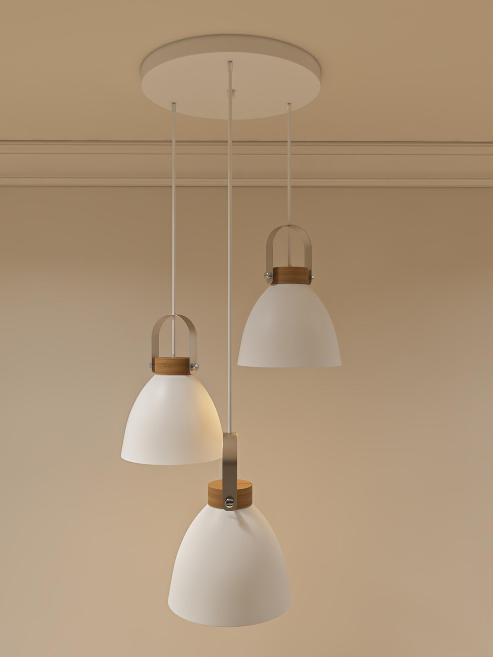 Suspensie Danielle 31811, 3 x E27, alba, moderna