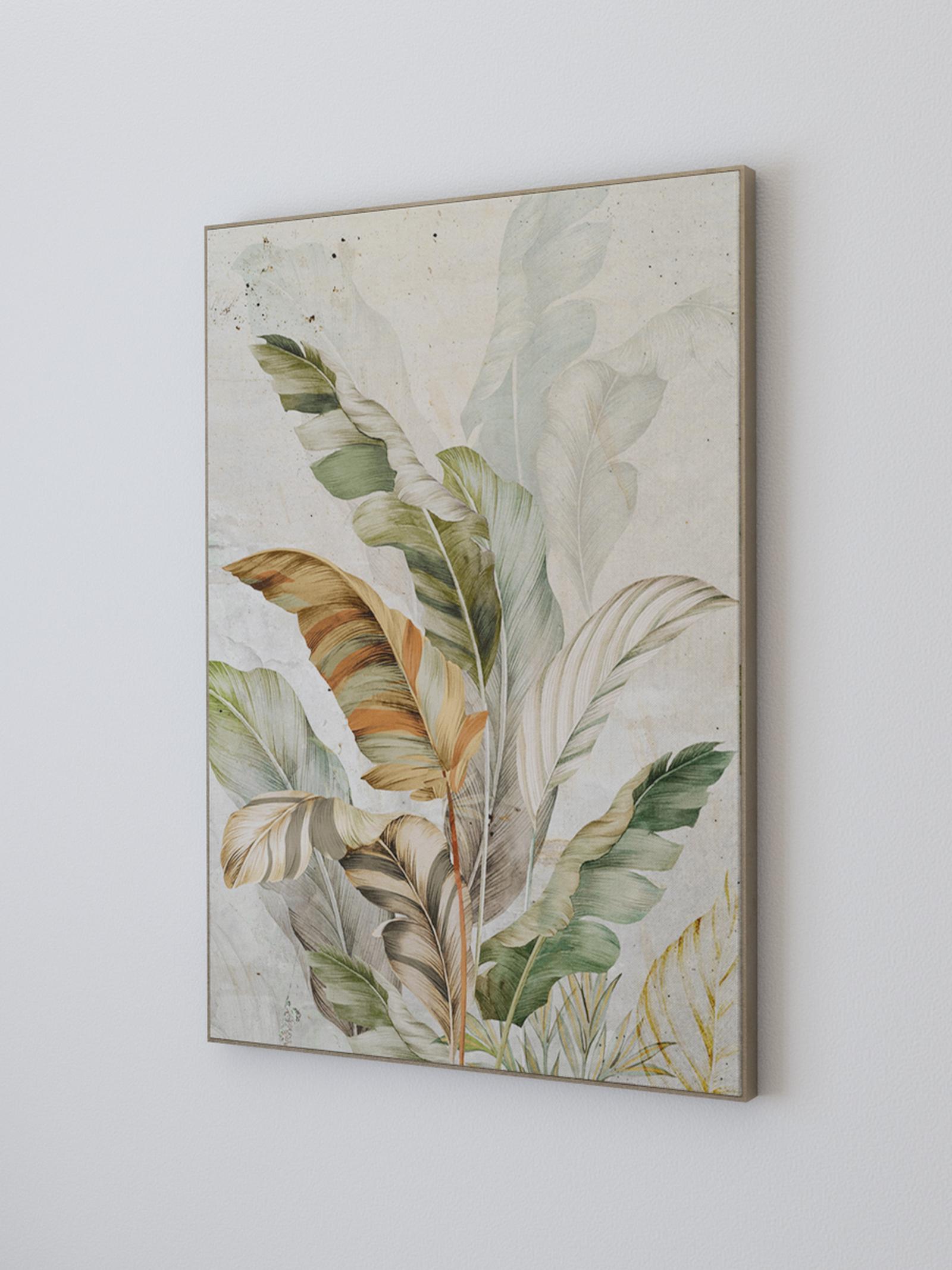 Tablou canvas Botanic, Styler, standard, panza + sasiu MDF, cu rama, 70 x 100 cm