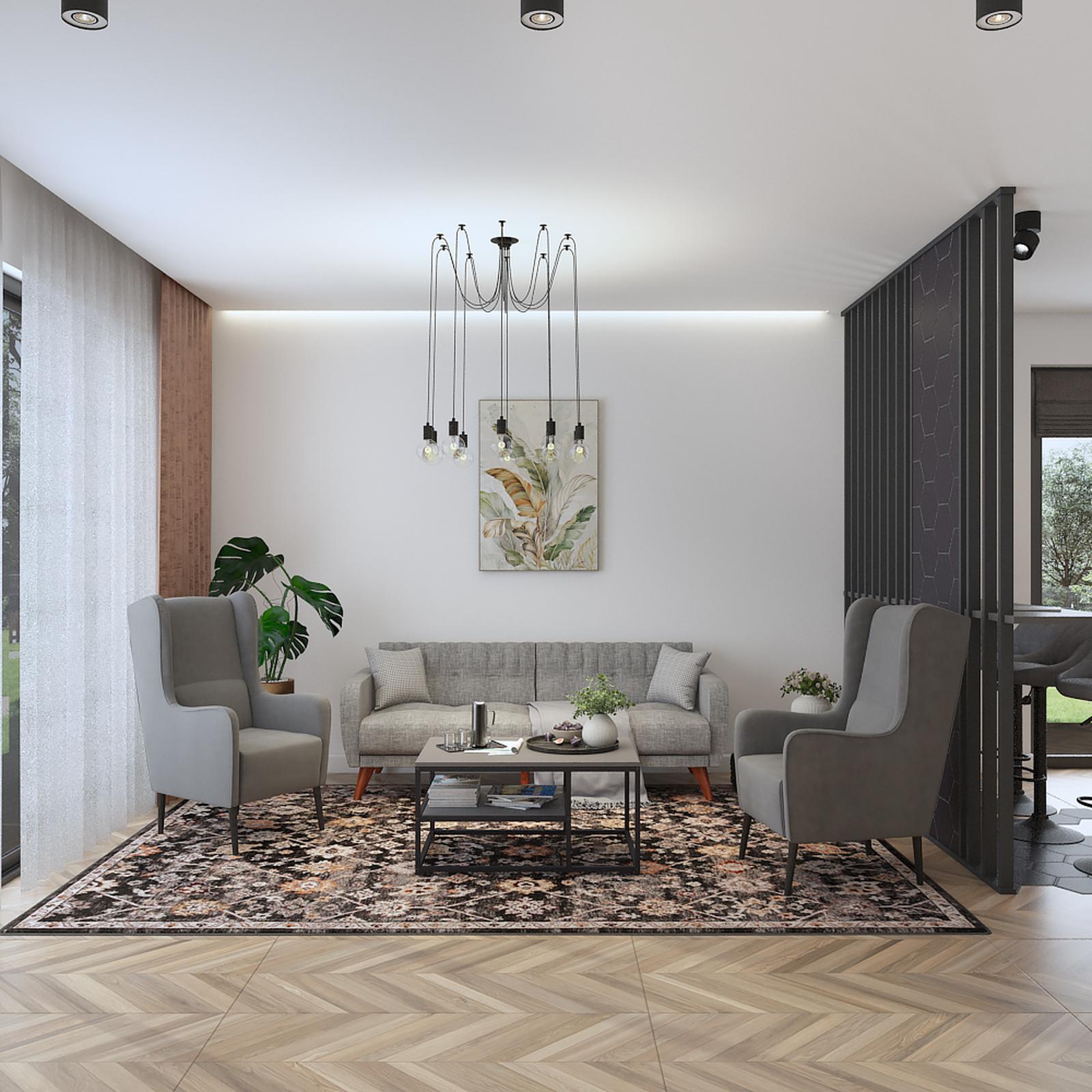 Perdea Mendola Interior, model Linea, Jade, etamina, crem, 400 x 270 cm