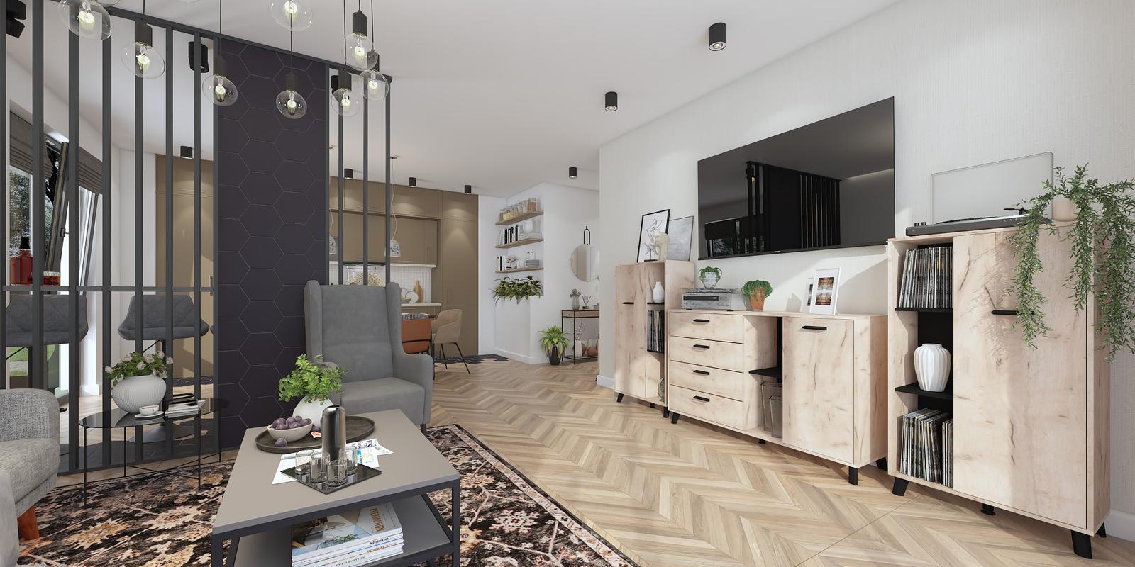 Model amenajare living stil modern peregrine