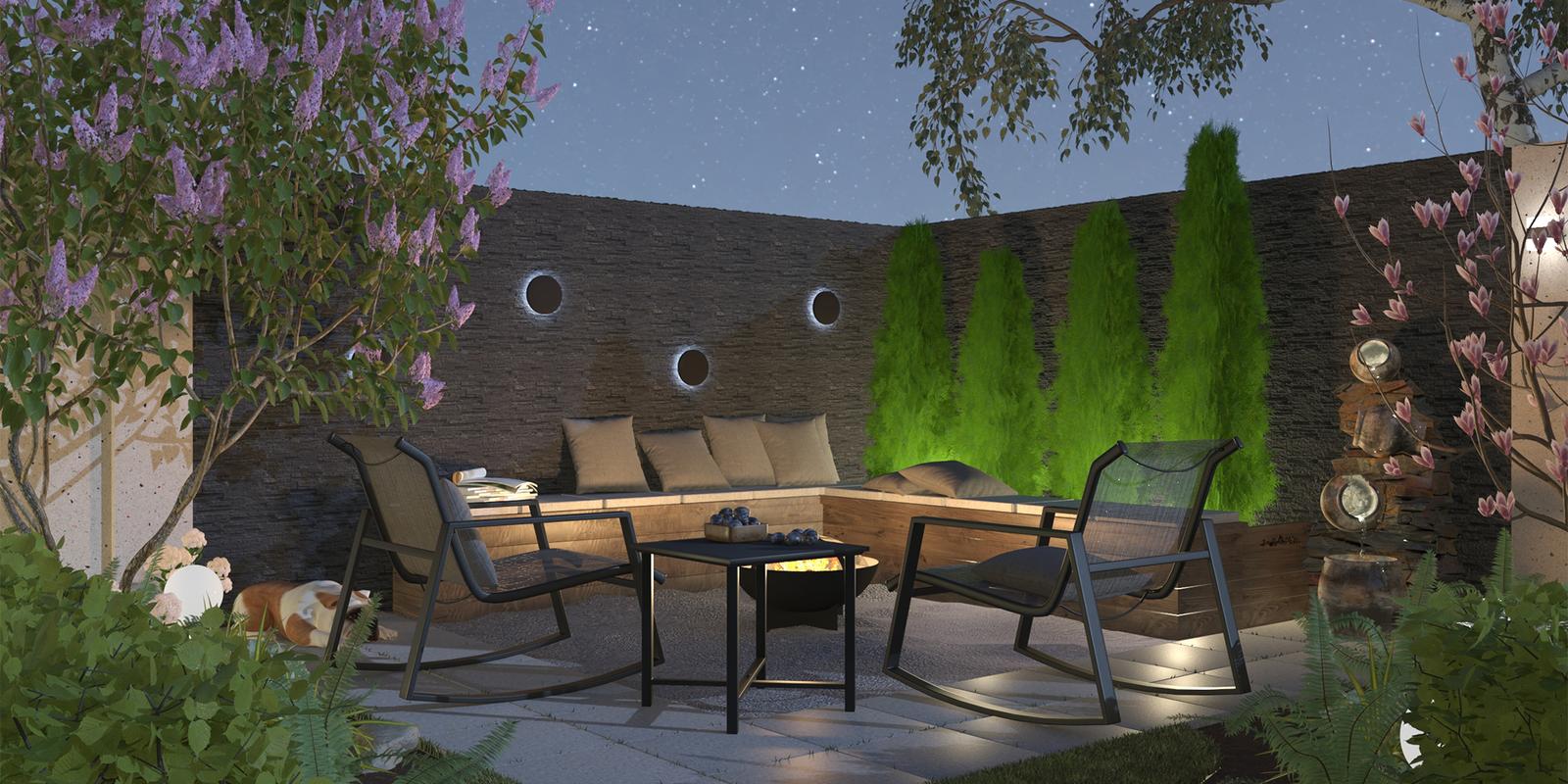 Model amenajare grădină stil clasic starry night