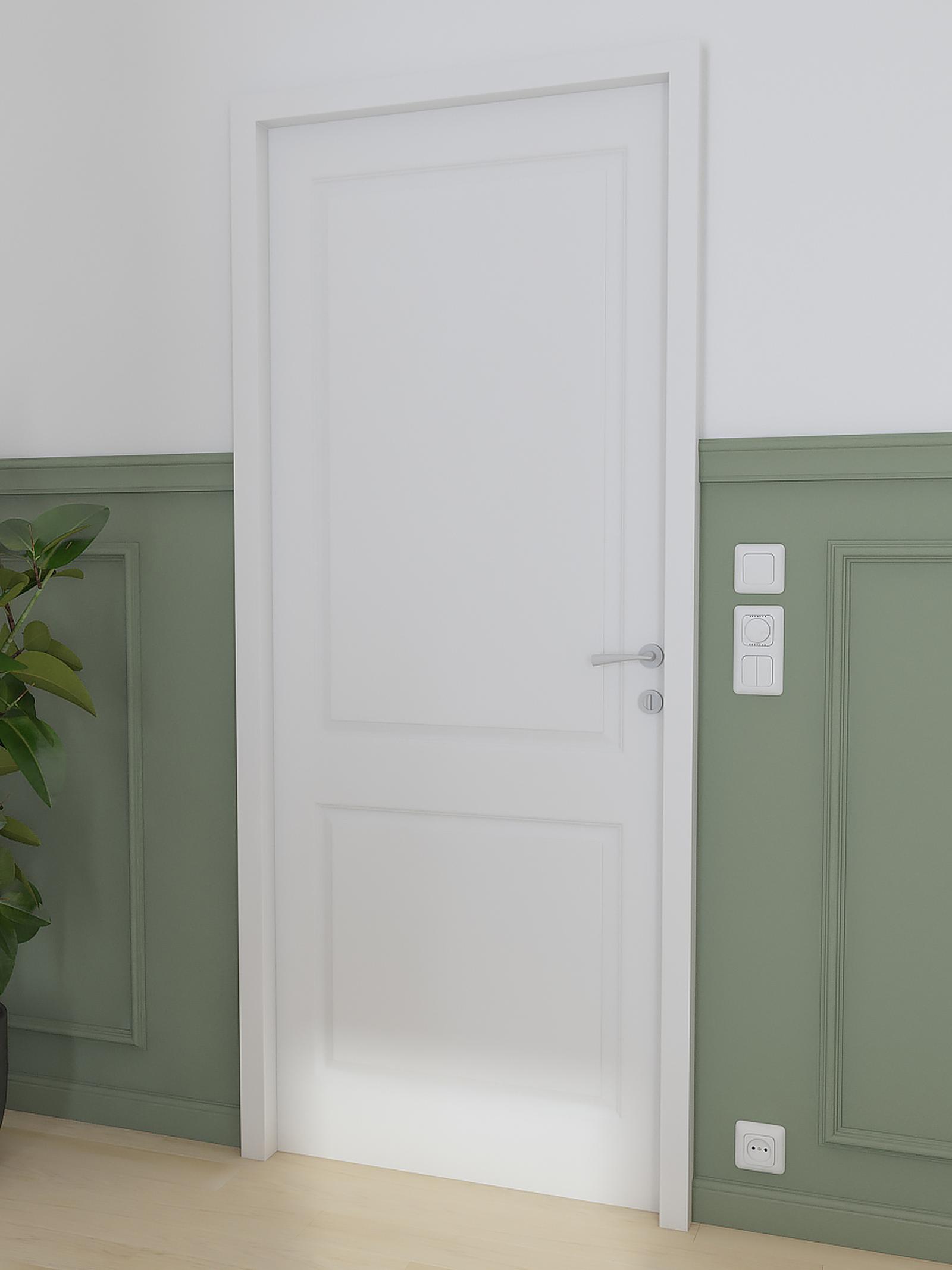 Usa de interior din lemn, Robust, dreapta, vopsita alb, 86 x 205 cm