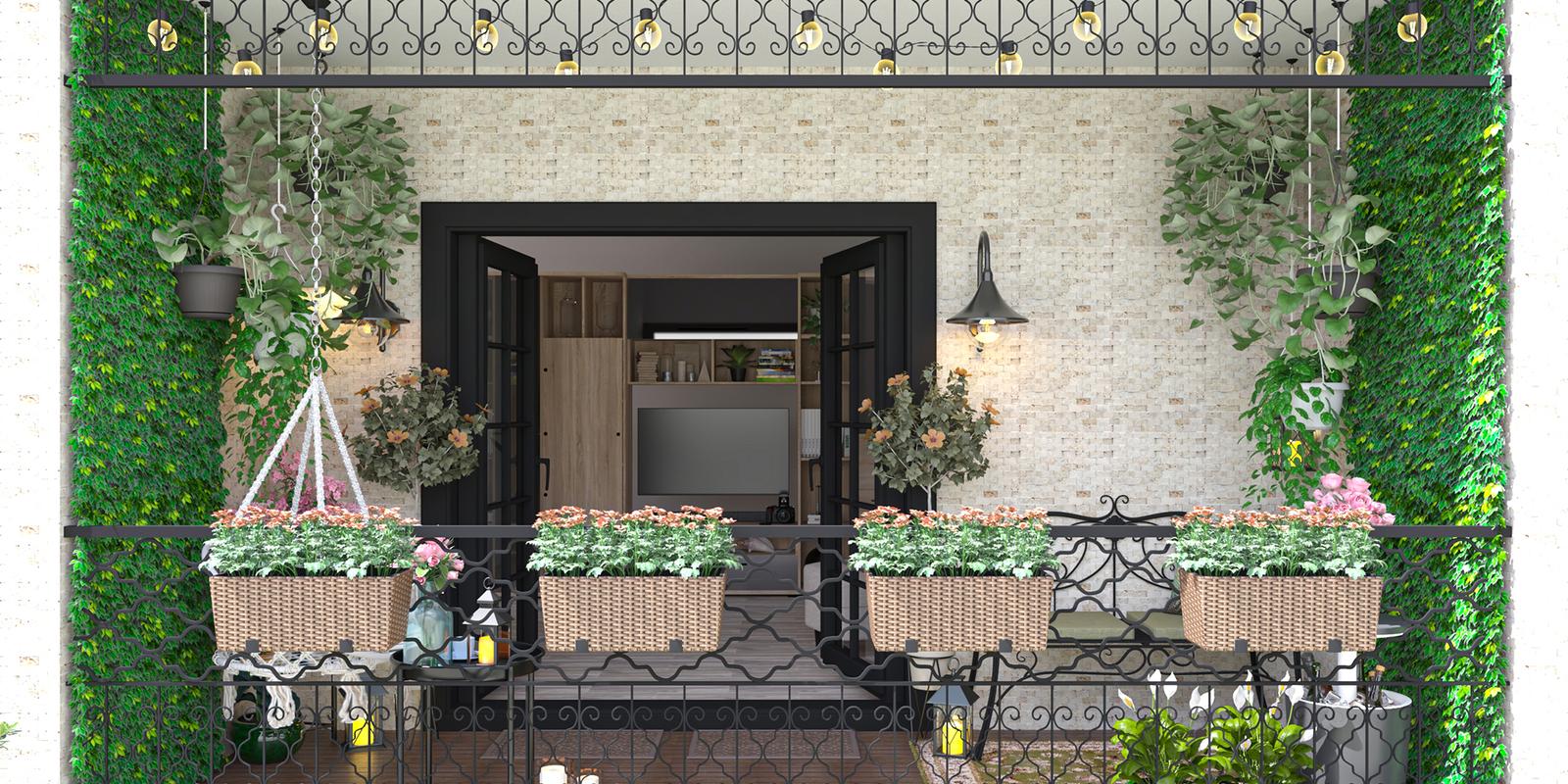 Model amenajare balcon stil clasic verdant