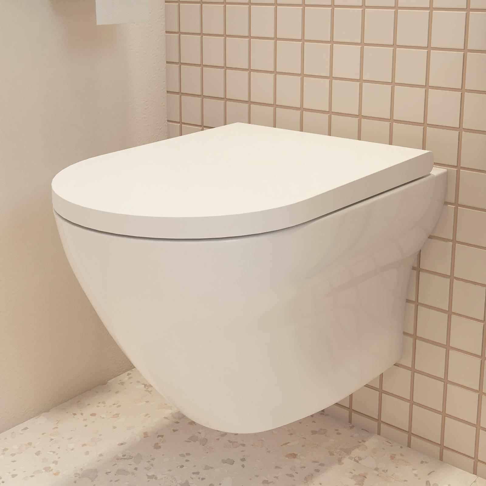 Vas WC Cersanit Larga K120-003 alb, evacuare orizontala, 36 x 52 x 34.5 cm