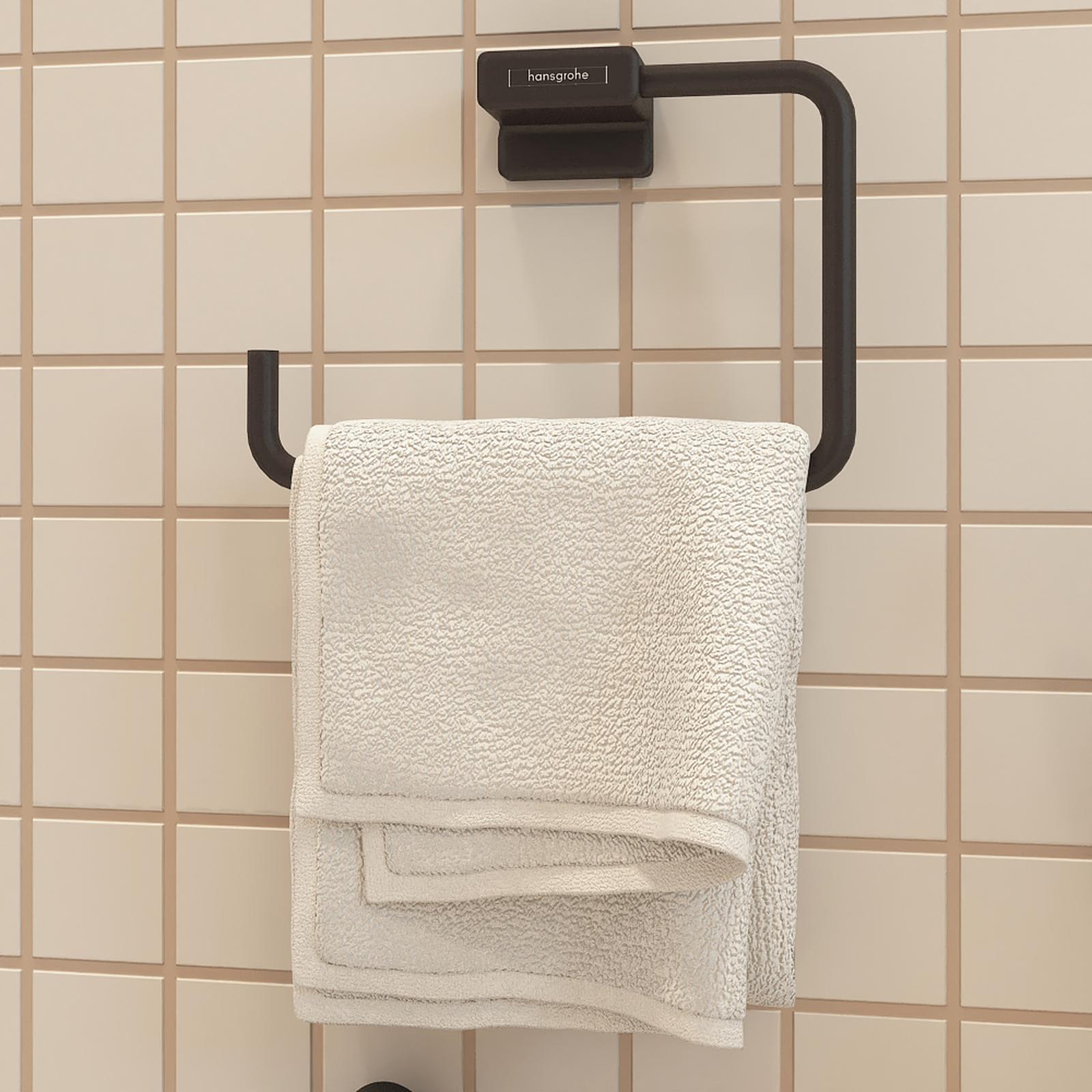 Suport prosop baie Hansgrohe AddStoris 41754670, tip inel, 18.9 x 12 x 4 cm