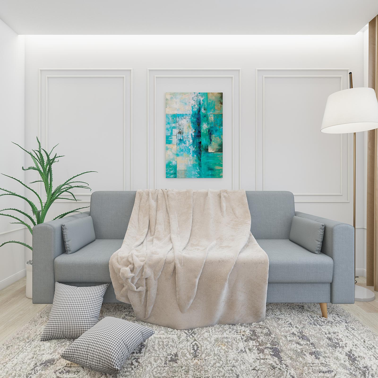 Tablou canvas 02618, Albastru, panza, 60 x 90 cm