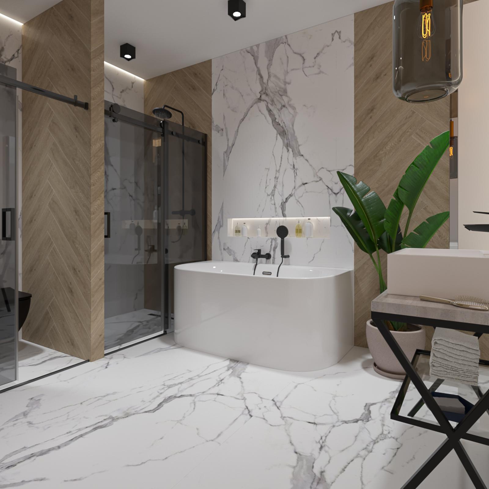 Model amenajare baie stil clasic elegance