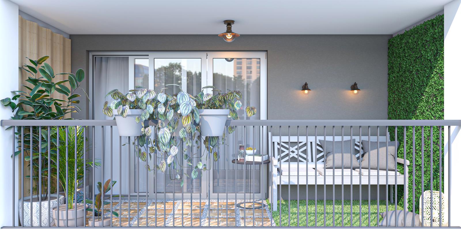 Model amenajare balcon stil modern bamboo