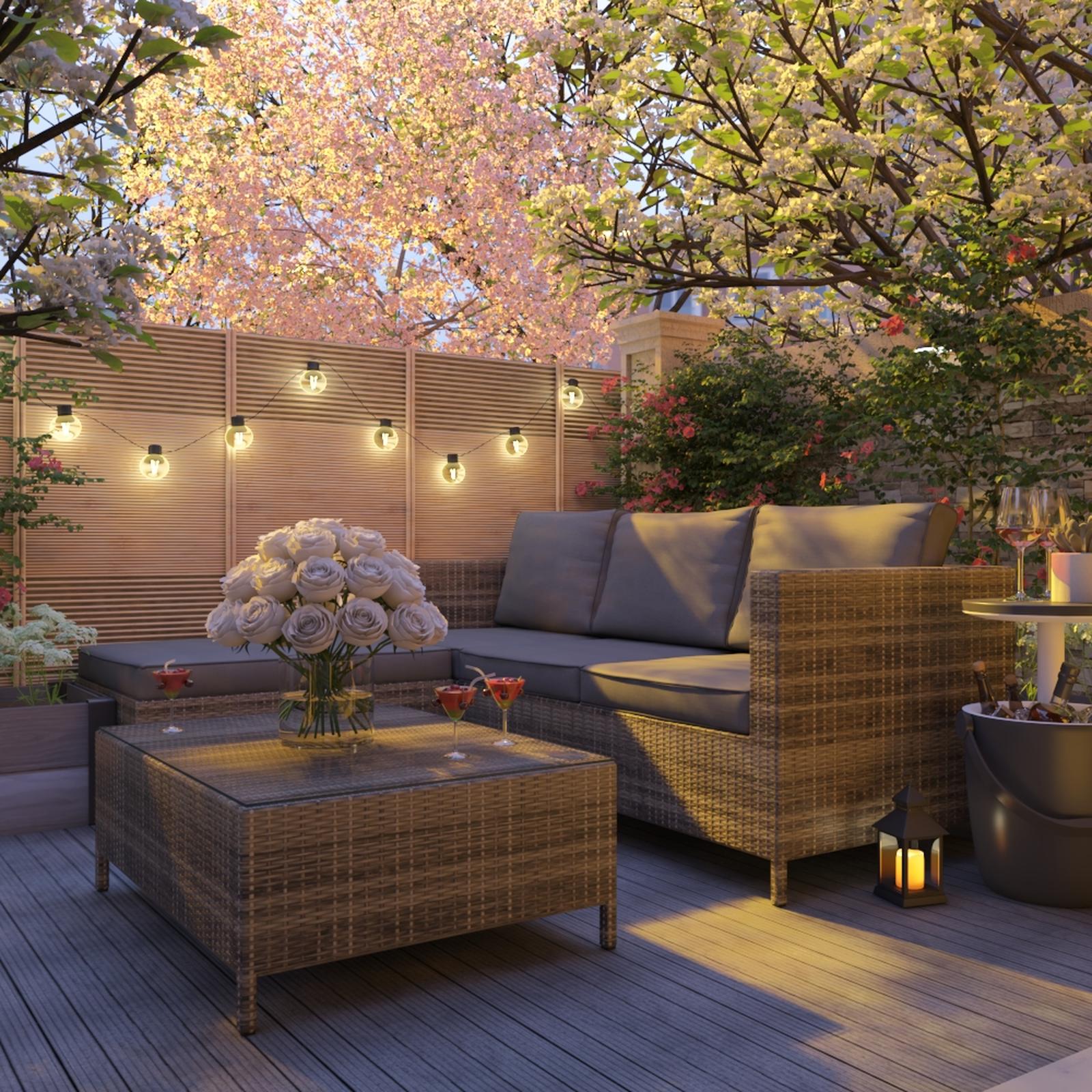 Jardiniera din plastic Keter Maple, exterior, dreptunghiulara, gri, 106 x 50 x 32 cm