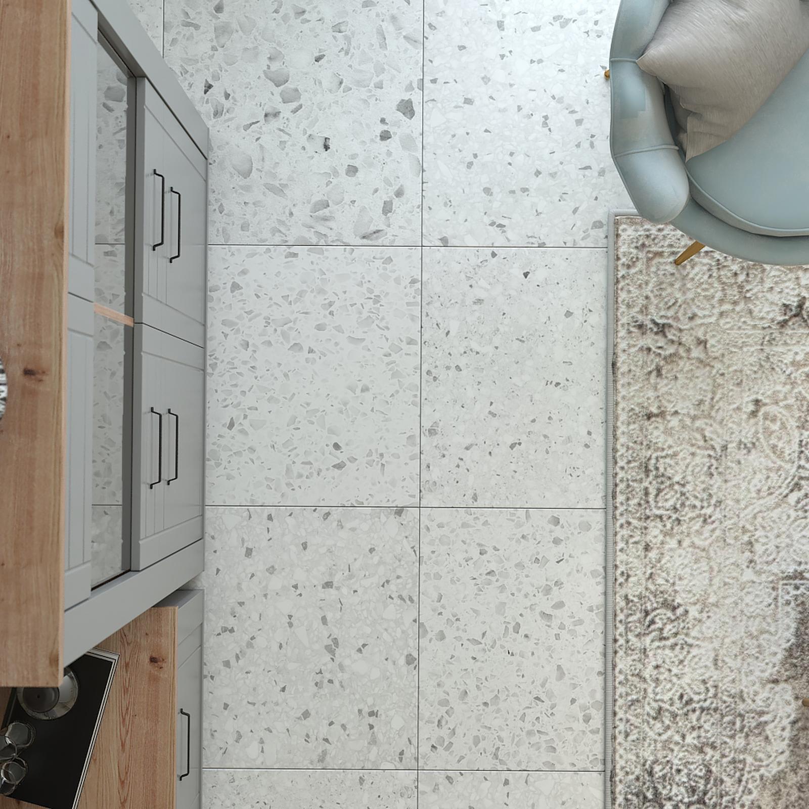 Gresie Terazzo, 60 x 60 cm, gri, mata, imitatie piatra