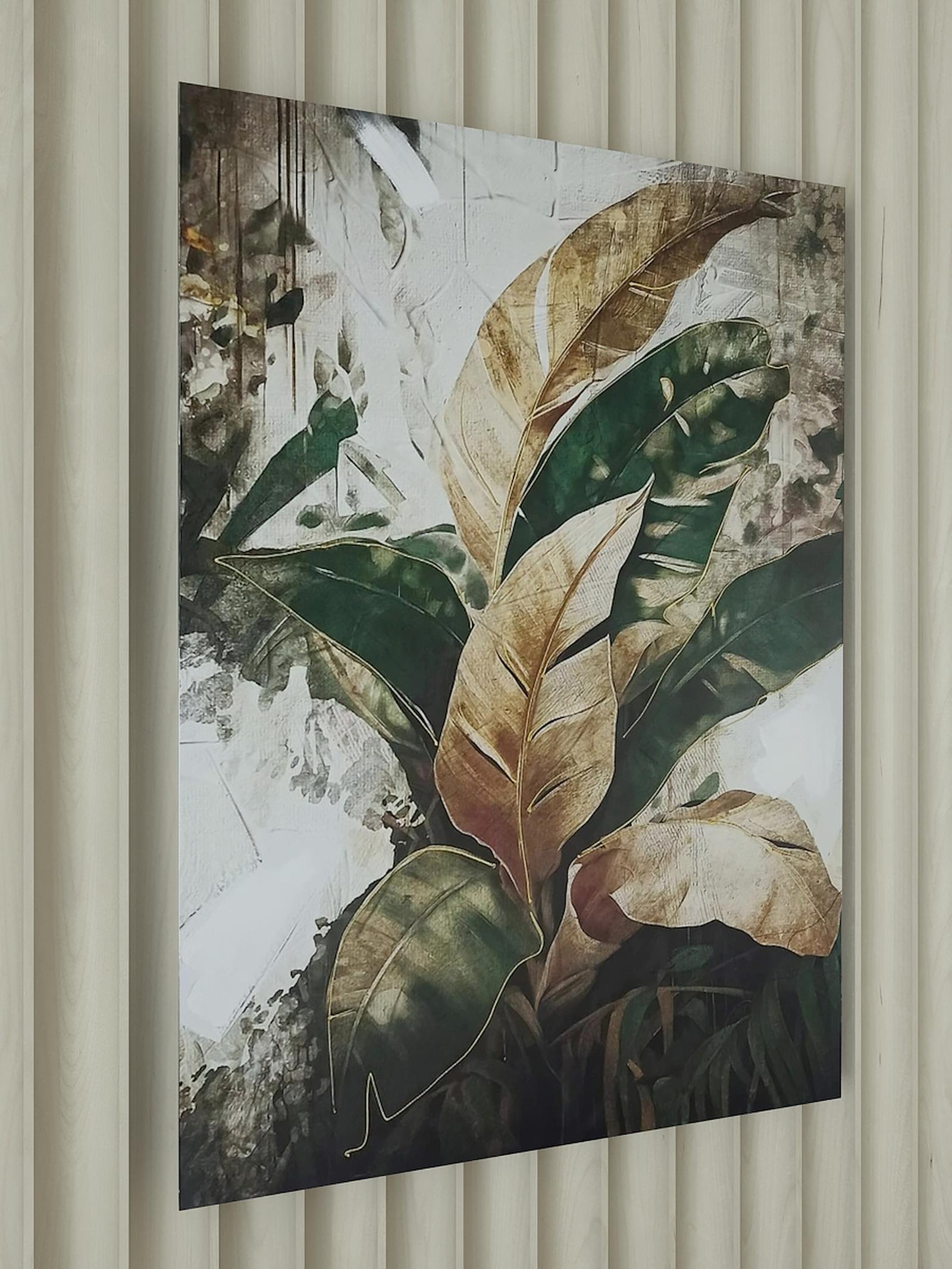 Tablou canvas Green Styler, standard, efect 3D, panza + sasiu MDF, 100 x 70 cm