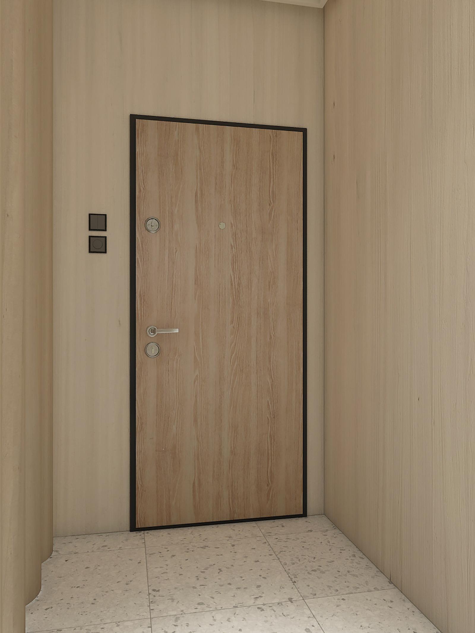 Usa Arta Door Modern PVC 302, stanga, stejar frezat, 88 x 201 cm