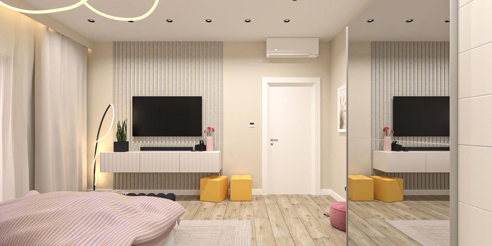 Model amenajare dormitor stil modern rosy_4